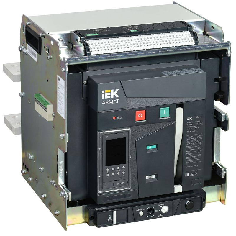 ARMAT AR-A4H TD25 3P W HR Выключатель автоматический воздушный 100кА расцепитель TD 2500А 3P выдвижной с аксессуарами ~220-240В: реле отключения, реле включения, моторный привод IEK