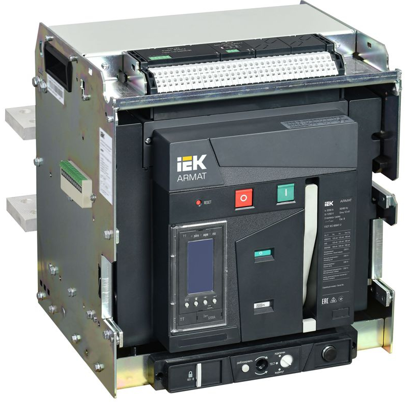 ARMAT AR-A4V TT32 3P W HR Выключатель автоматический воздушный 125кА расцепитель TT 3200А 3P выдвижной с аксессуарами ~220-240В: реле отключения, реле включения, моторный привод IEK