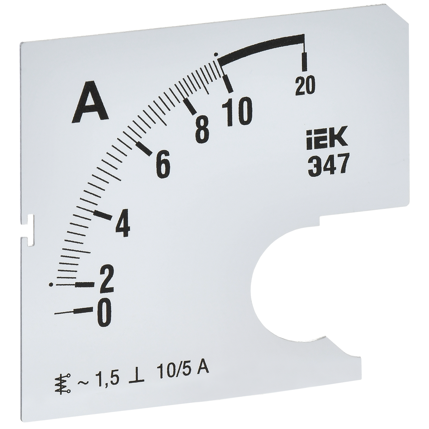 Шкала сменная для амперметра Э47 10/5А класс точности 1,5 72х72мм IEK