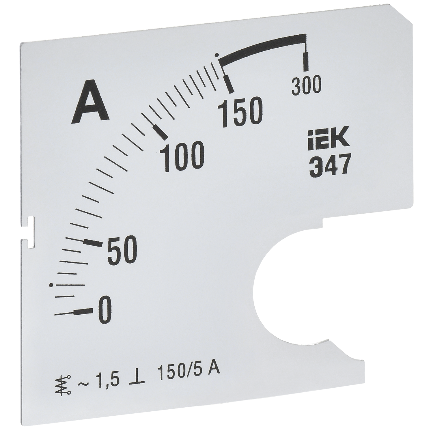 Шкала сменная для амперметра Э47 150/5А класс точности 1,5 72х72мм IEK