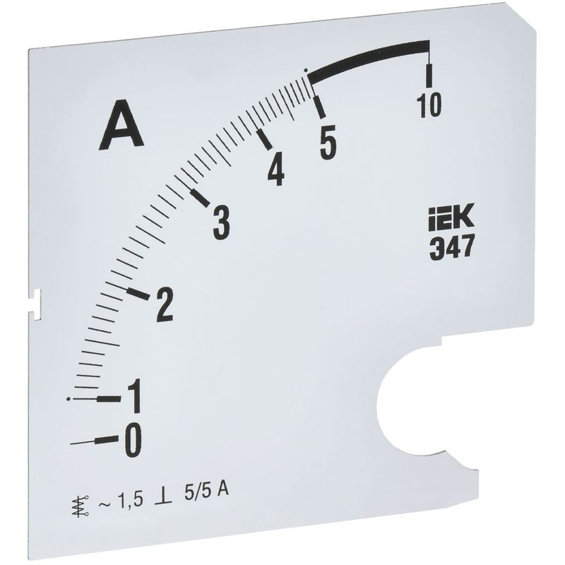 Шкала сменная для амперметра Э47 5/5А класс точности 1,5 96х96мм IEK