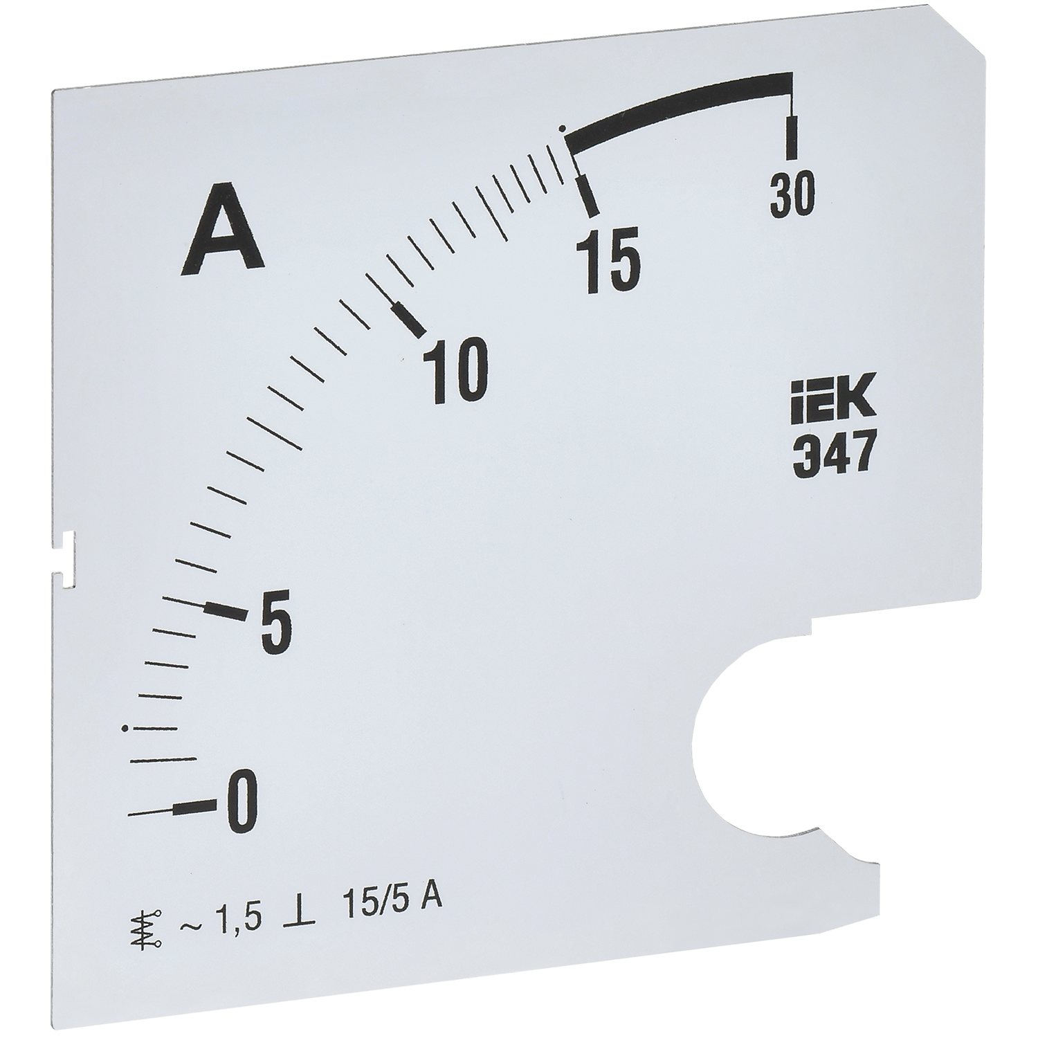 Шкала сменная для амперметра Э47 15/5А класс точности 1,5 96х96мм IEK