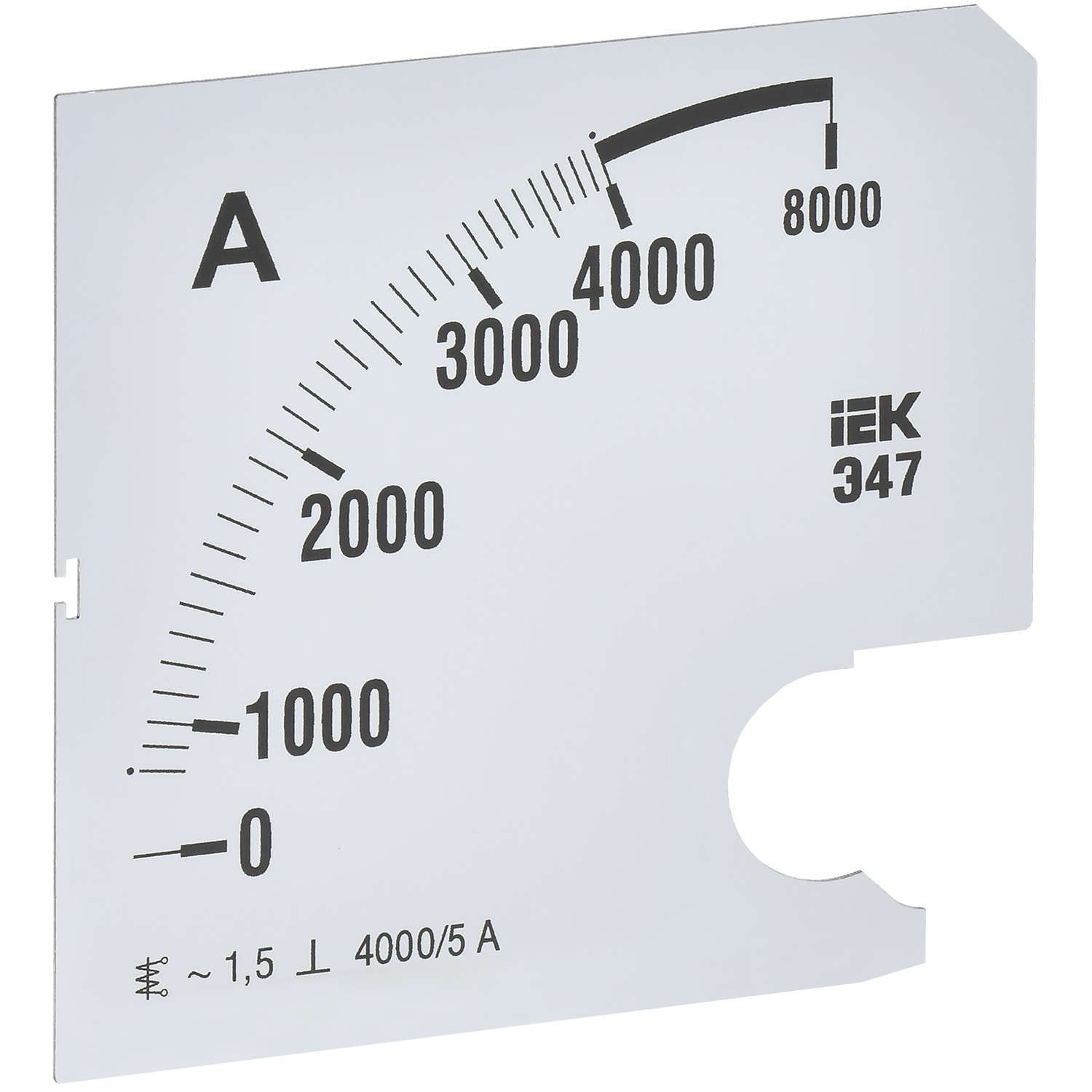 Шкала сменная для амперметра Э47 4000/5А класс точности 1,5 96х96мм IEK