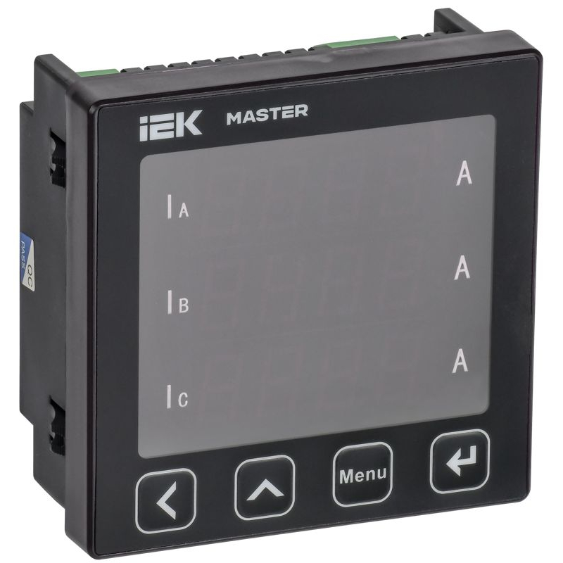 Амперметр цифровой щитовой трехфазный RS-485 96х96 LED MASTER IEK