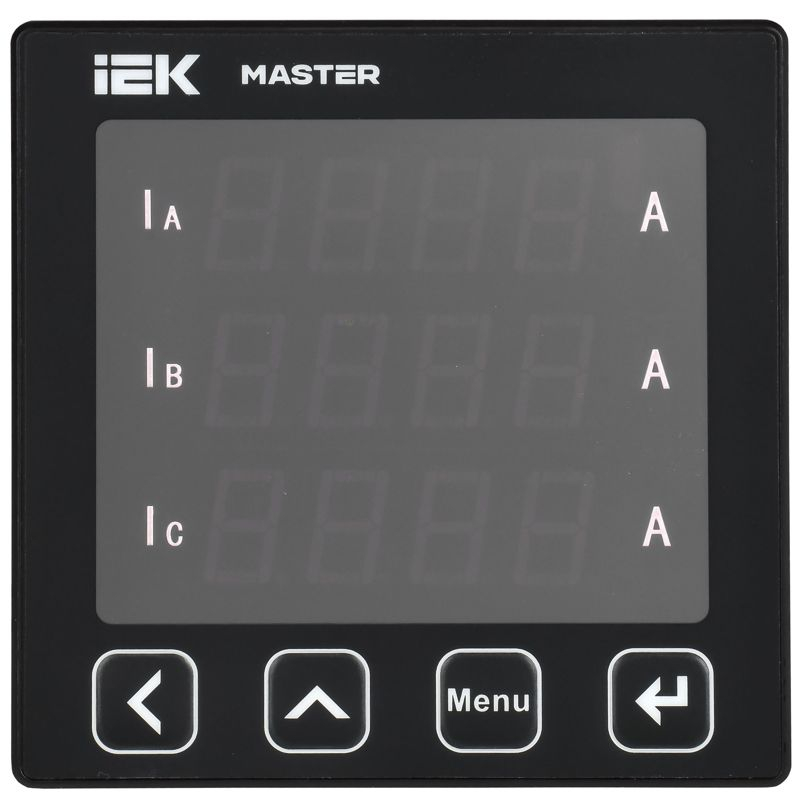 Амперметр цифровой щитовой трехфазный RS-485 96х96 LED MASTER IEK