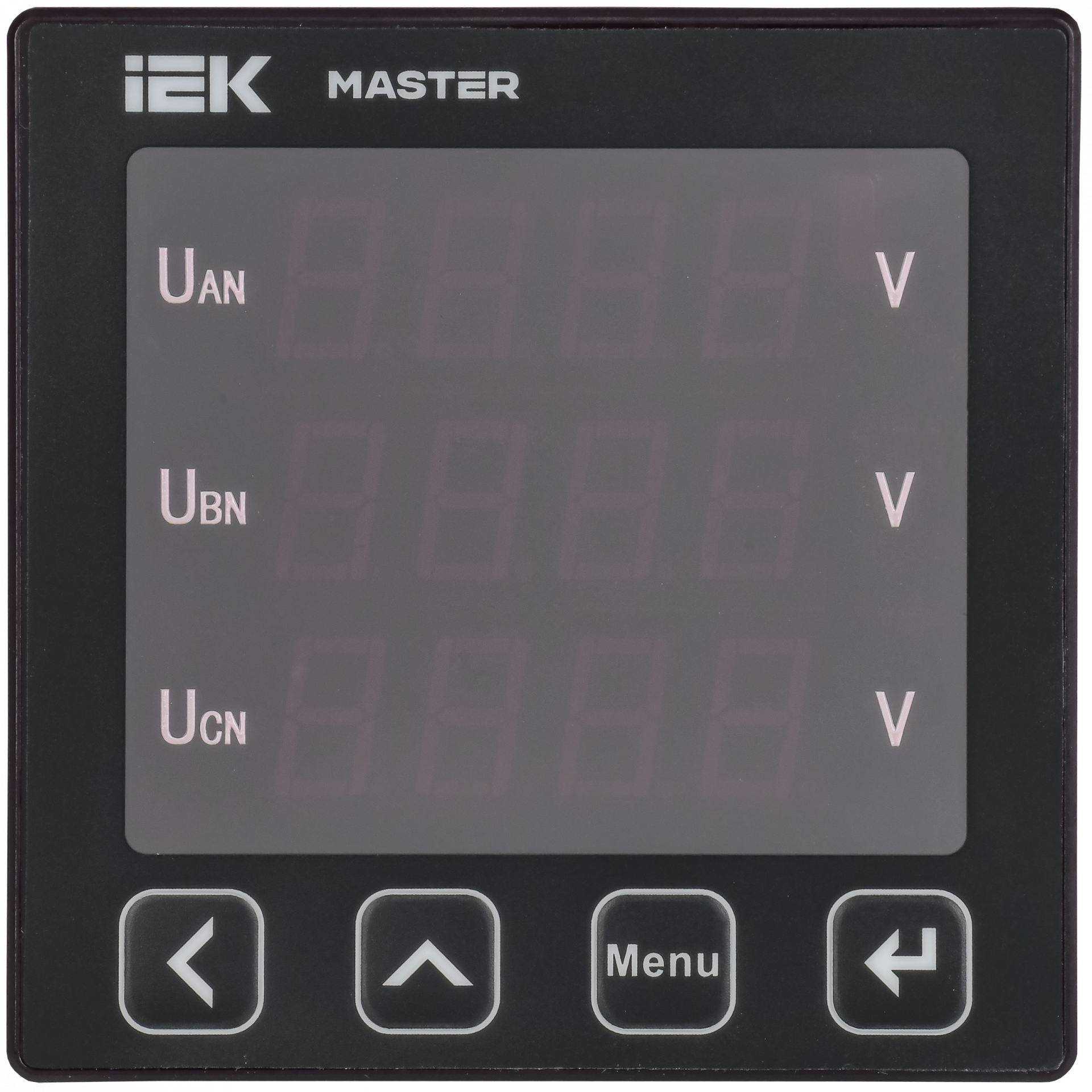 Вольтметр цифровой щитовой трехфазный RS-485 96х96 LED MASTER IEK