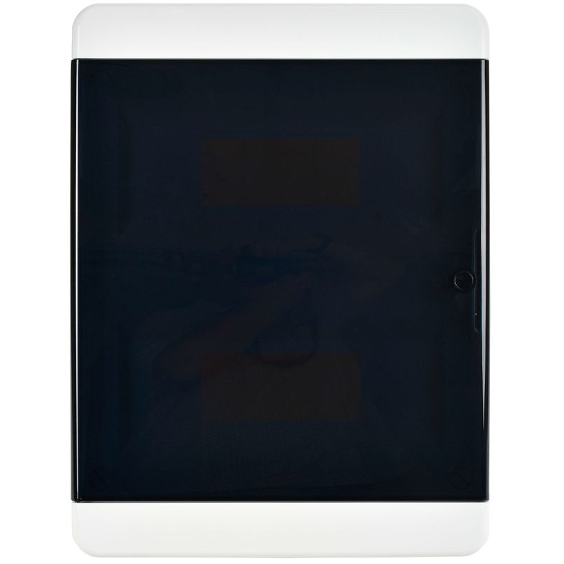 TEKFOR Корпус пластиковый ЩРН-П-24 IP41 черная прозрачная дверь IEK