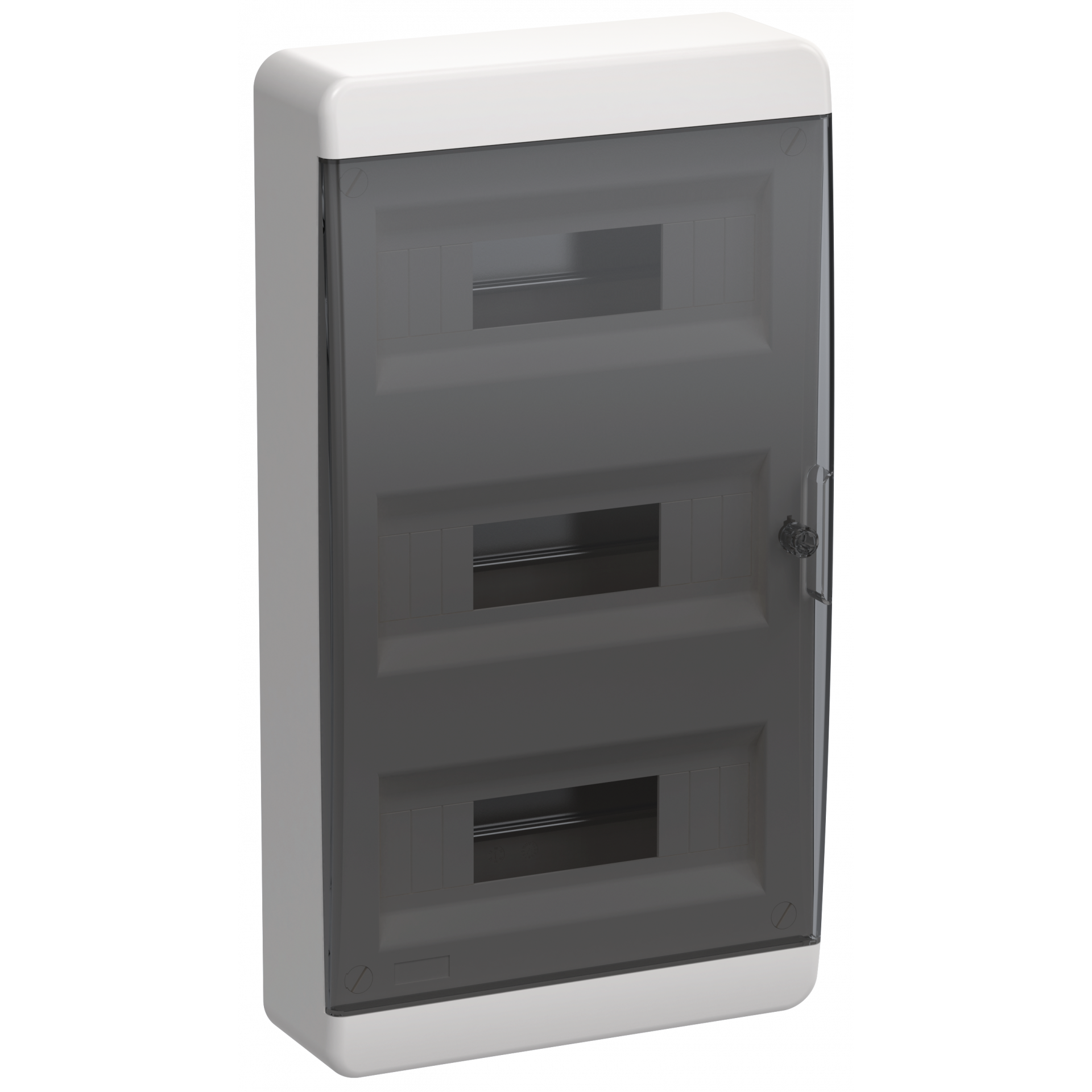 TEKFOR Корпус пластиковый ЩРН-П-36 IP41 черная прозрачная дверь IEK