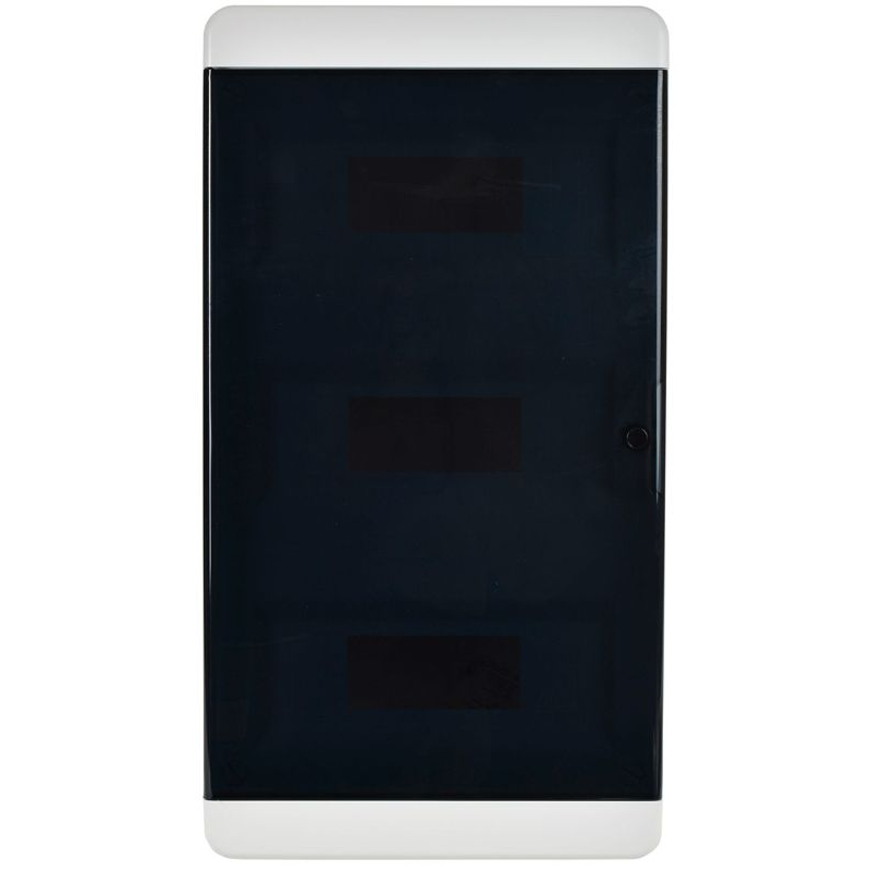 TEKFOR Корпус пластиковый ЩРН-П-36 IP41 черная прозрачная дверь IEK