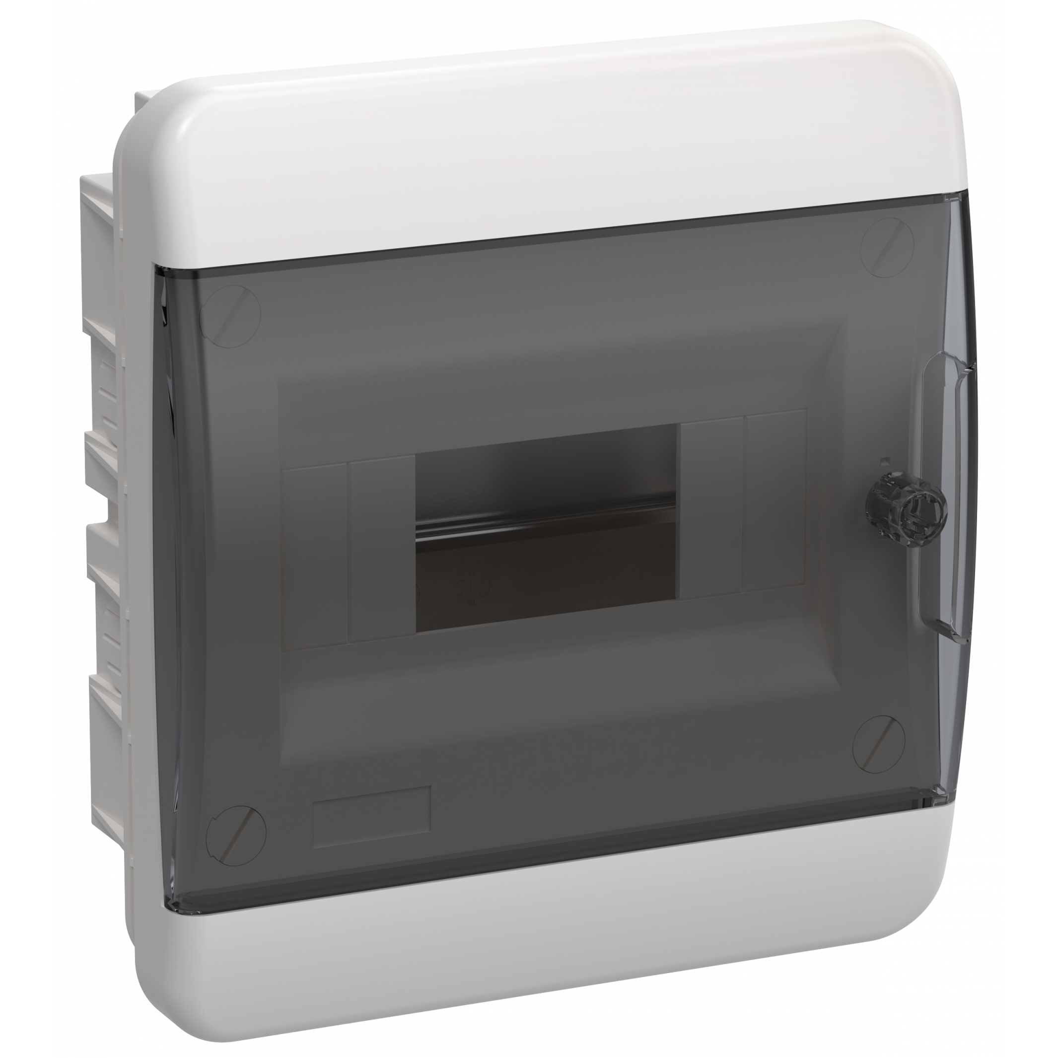 TEKFOR Корпус пластиковый ЩРВ-П-8 IP41 черная прозрачная дверь IEK