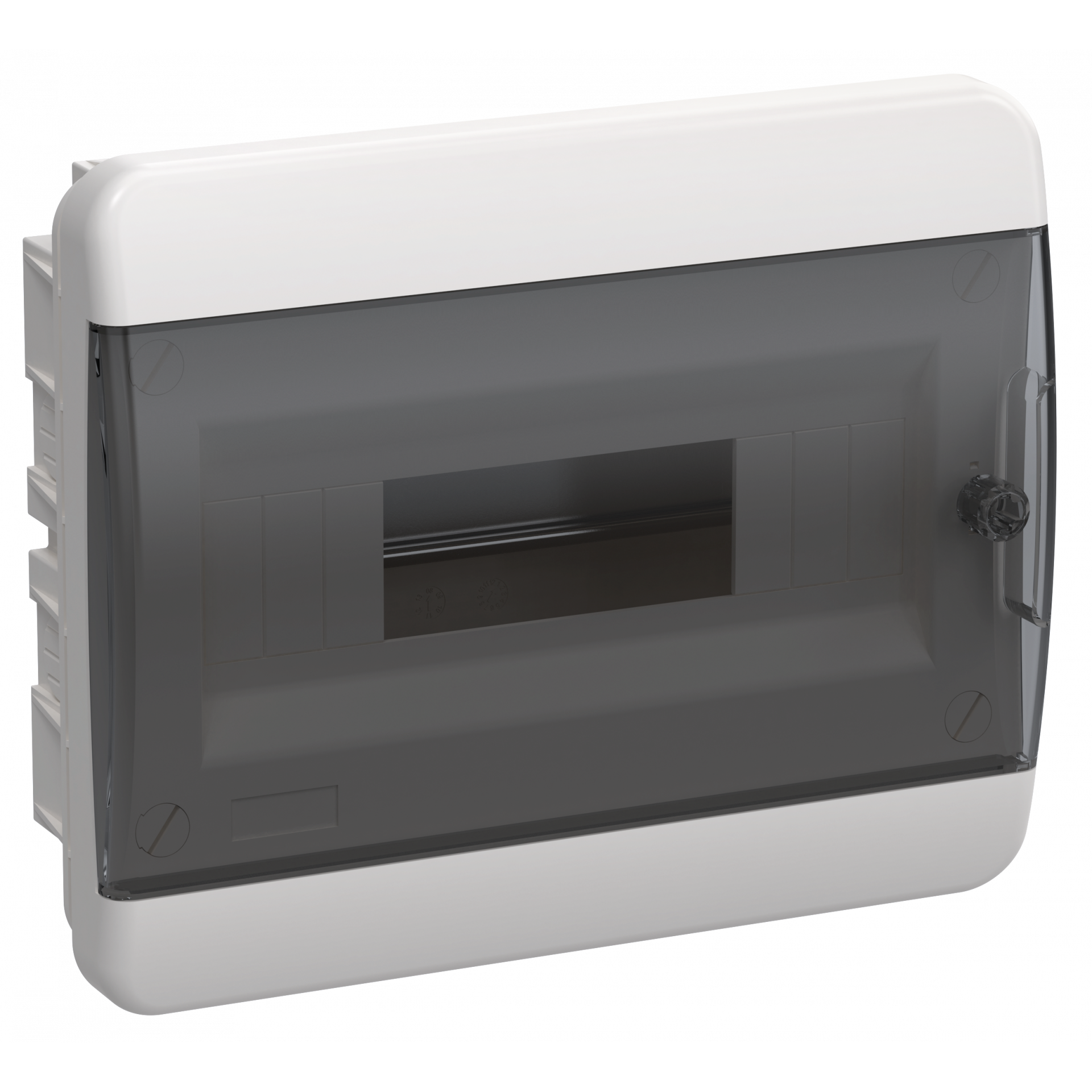 TEKFOR Корпус пластиковый ЩРВ-П-12 IP41 черная прозрачная дверь IEK