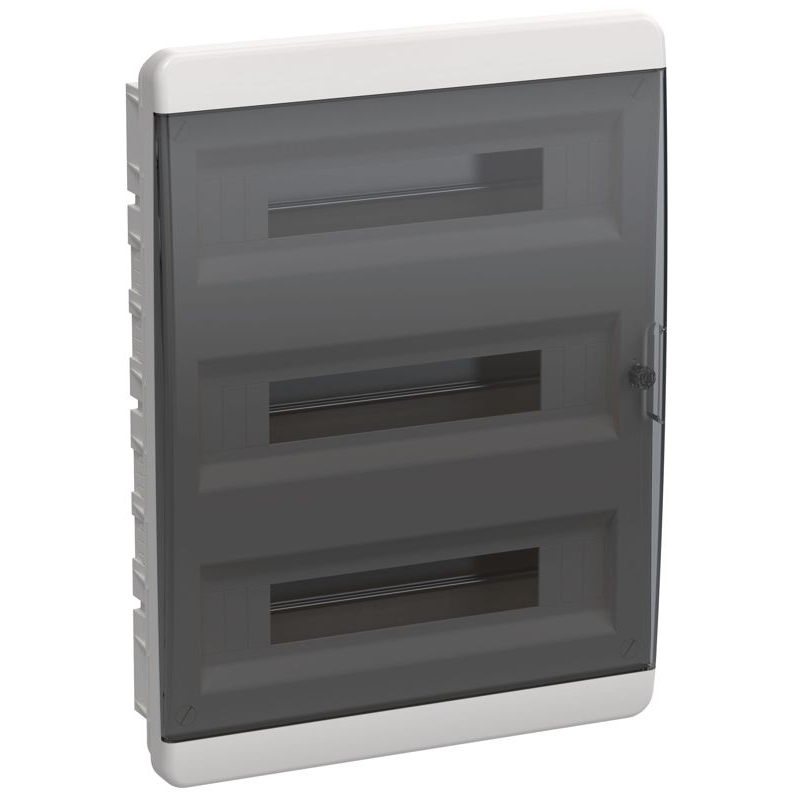 TEKFOR Корпус пластиковый ЩРВ-П-54 IP41 черная прозрачная дверь IEK