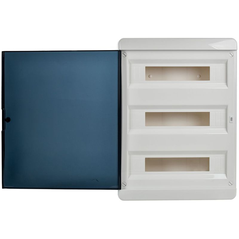 TEKFOR Корпус пластиковый ЩРВ-П-54 IP41 черная прозрачная дверь IEK