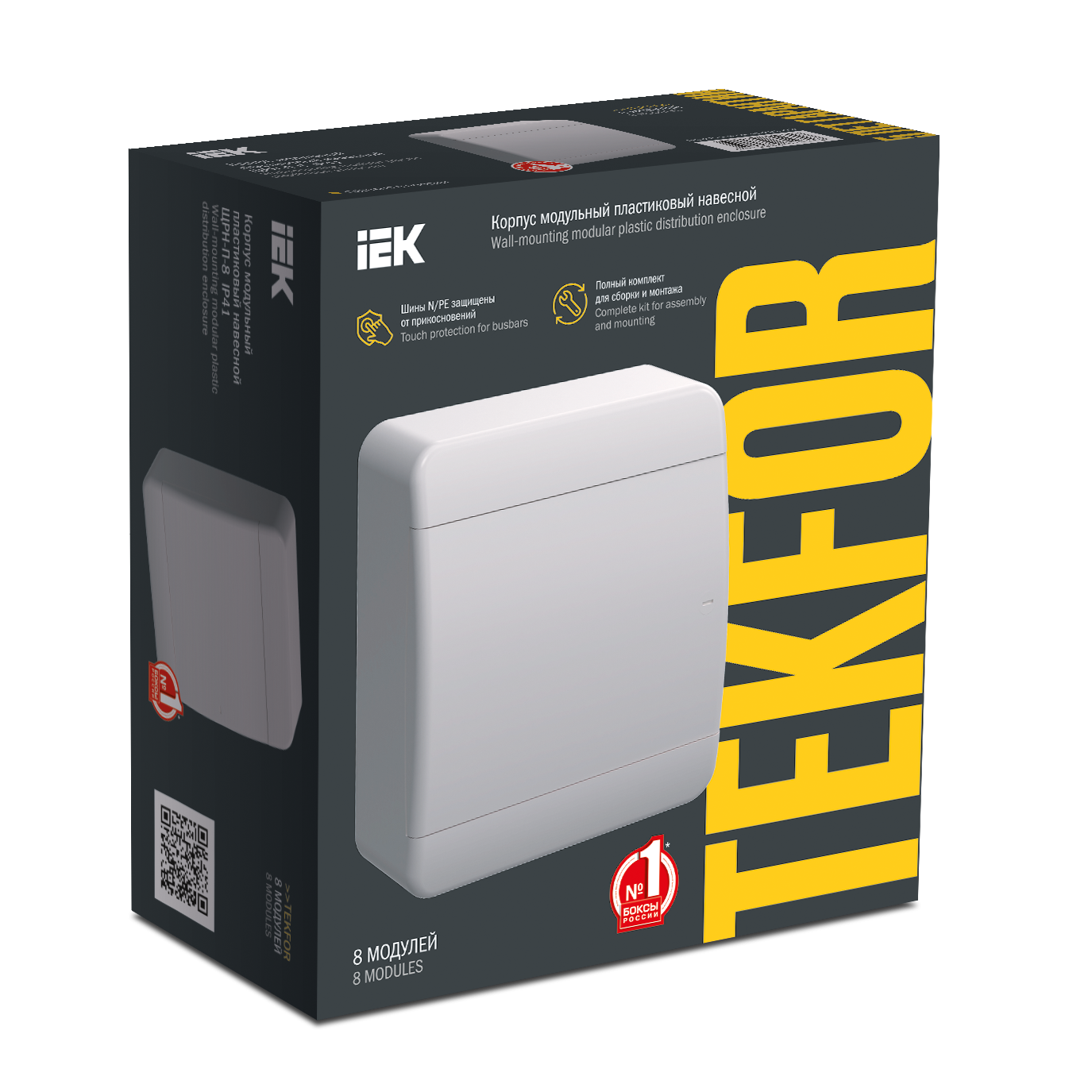 TEKFOR Корпус пластиковый ЩРН-П-8 IP41 белая дверь IEK TEKFOR Корпус пластиковый ЩРН-П-8 IP41 белая дверь IEK