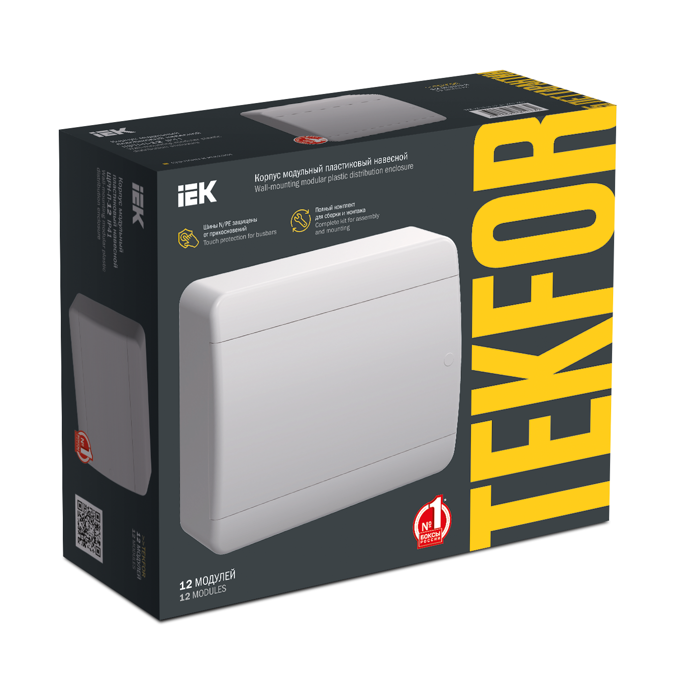 TEKFOR Корпус пластиковый ЩРН-П-12 IP41 белая дверь IEK