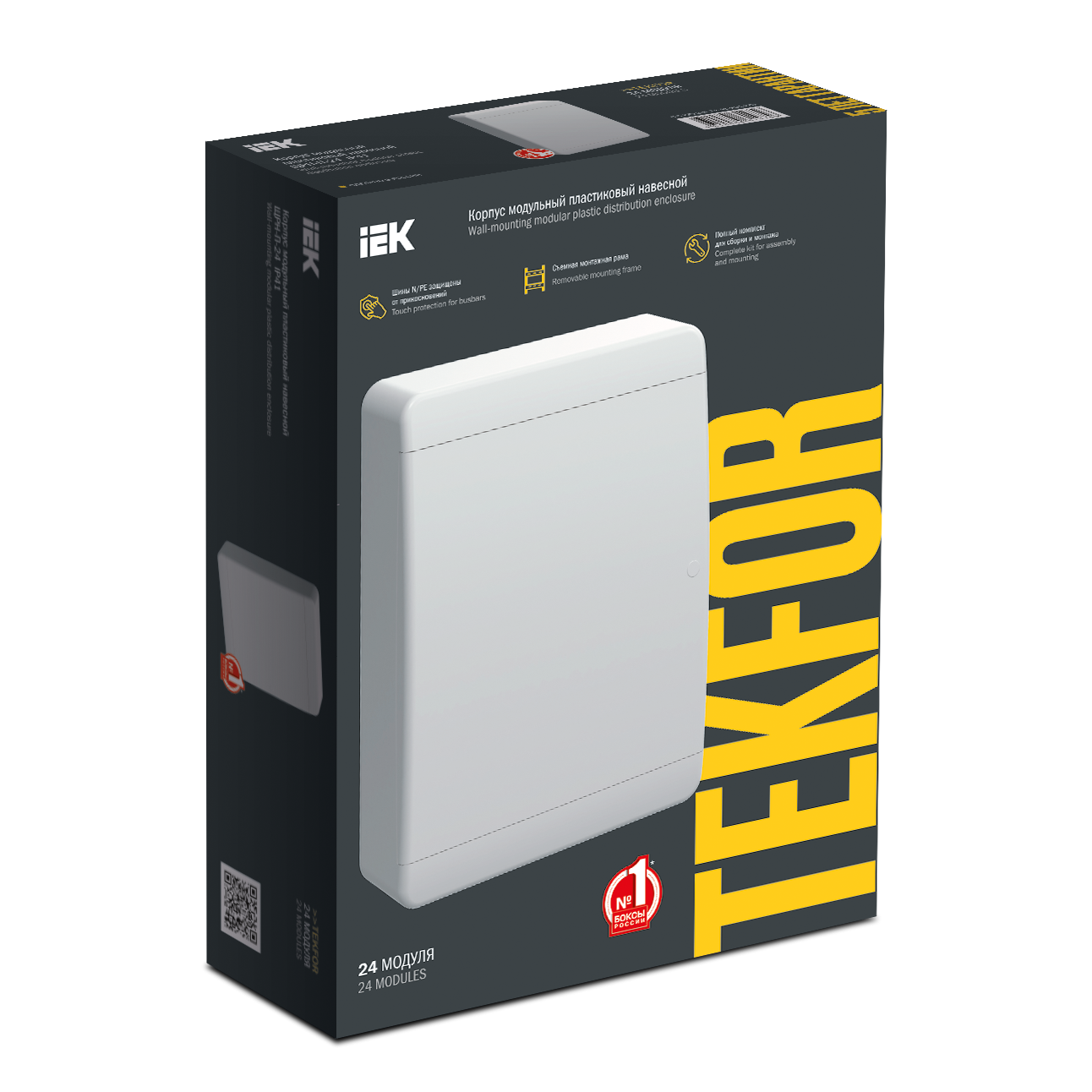 TEKFOR Корпус пластиковый ЩРН-П-24 IP41 белая дверь IEK