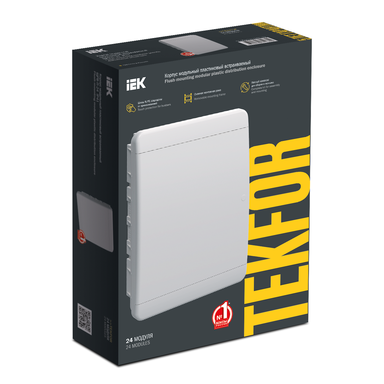TEKFOR Корпус пластиковый ЩРВ-П-24 IP41 белая дверь IEK