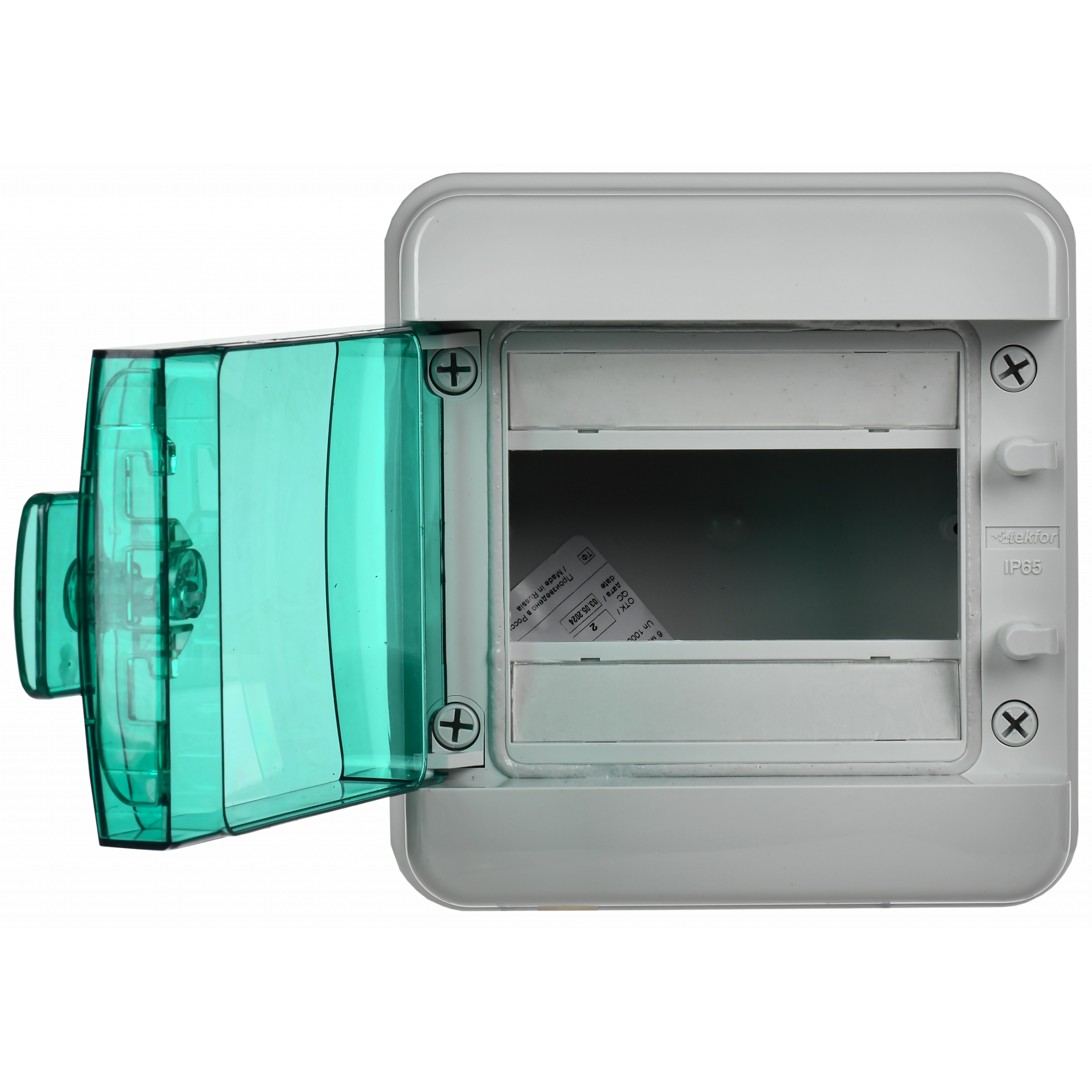 TEKFOR Корпус пластиковый КМПн-6 IP65 зеленая прозрачная дверь IEK