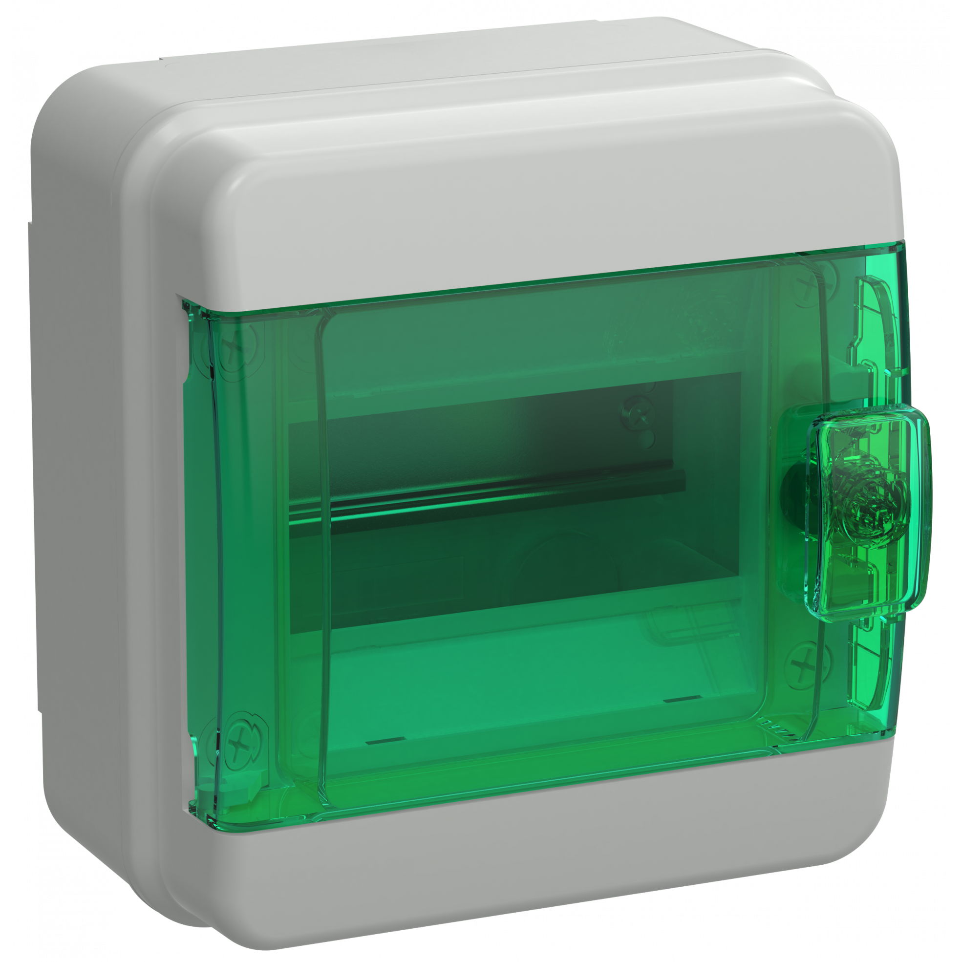 TEKFOR Корпус пластиковый КМПн-6 IP65 зеленая прозрачная дверь IEK