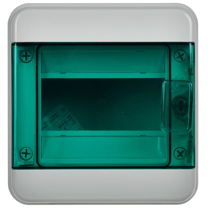 TEKFOR Корпус пластиковый КМПн-6 IP65 зеленая прозрачная дверь IEK
