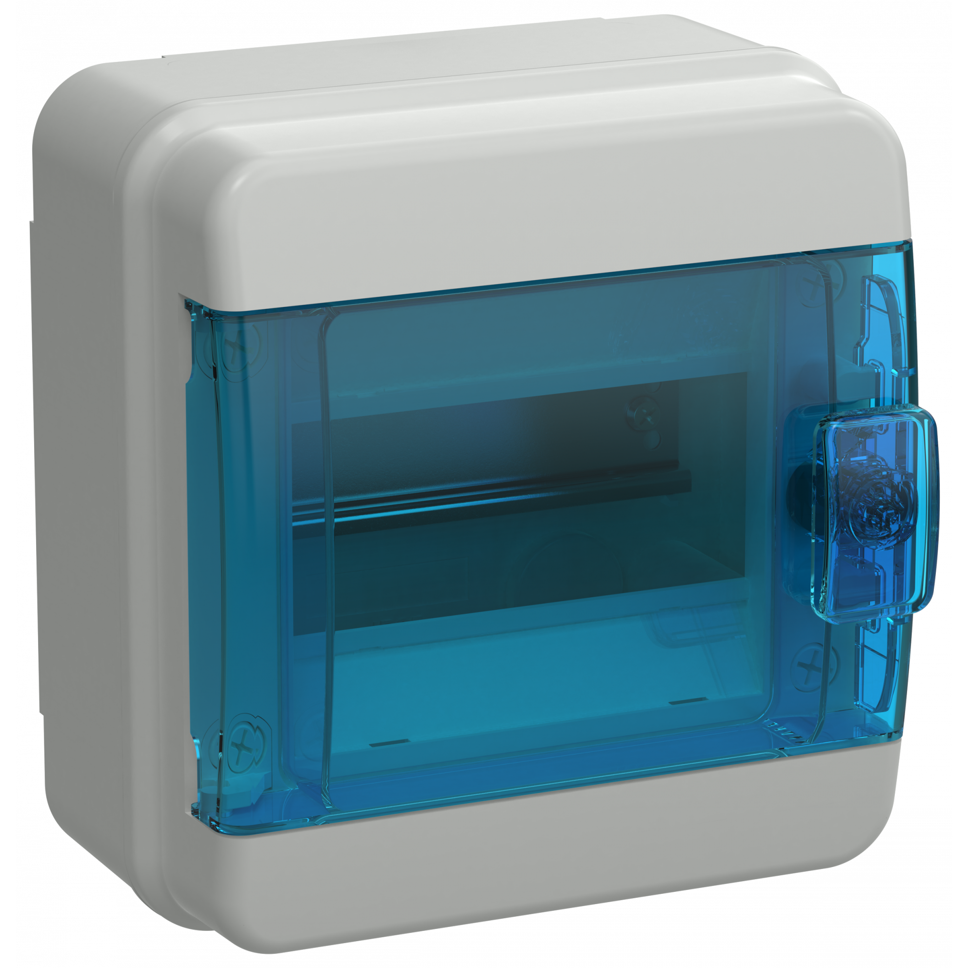 TEKFOR Корпус пластиковый КМПн-6 IP65 синяя прозрачная дверь IEK