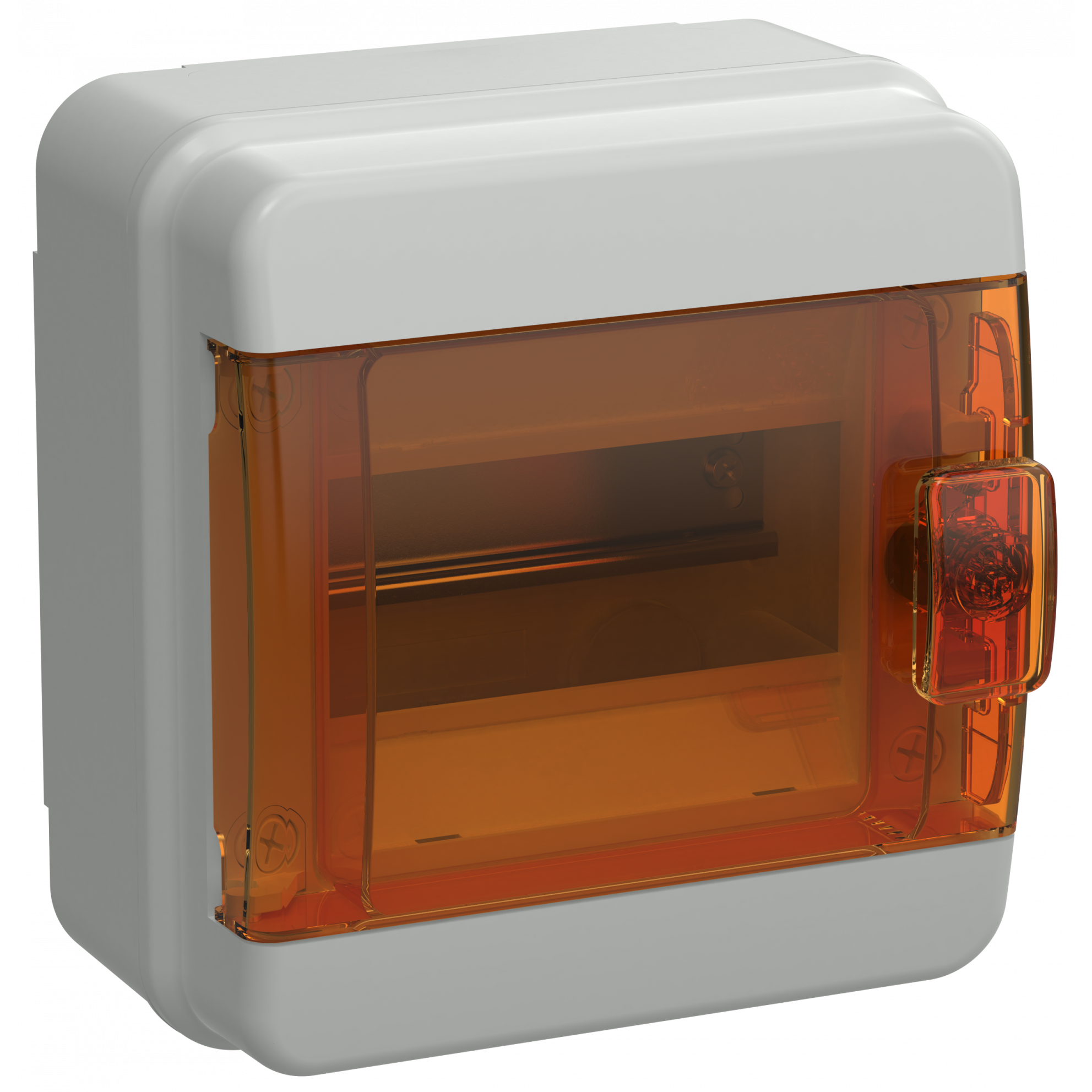 TEKFOR Корпус пластиковый КМПн-6 IP65 оранжевая прозрачная дверь IEK