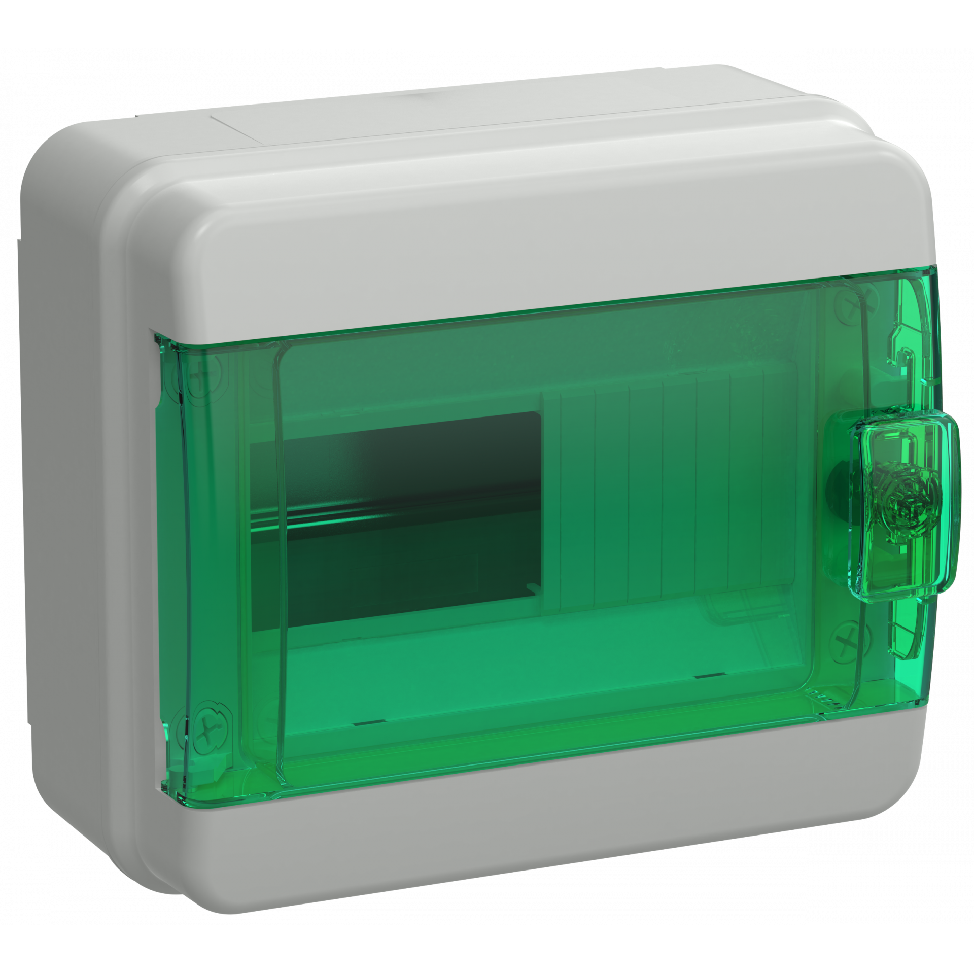 TEKFOR Корпус пластиковый КМПн-8 IP65 зеленая прозрачная дверь IEK