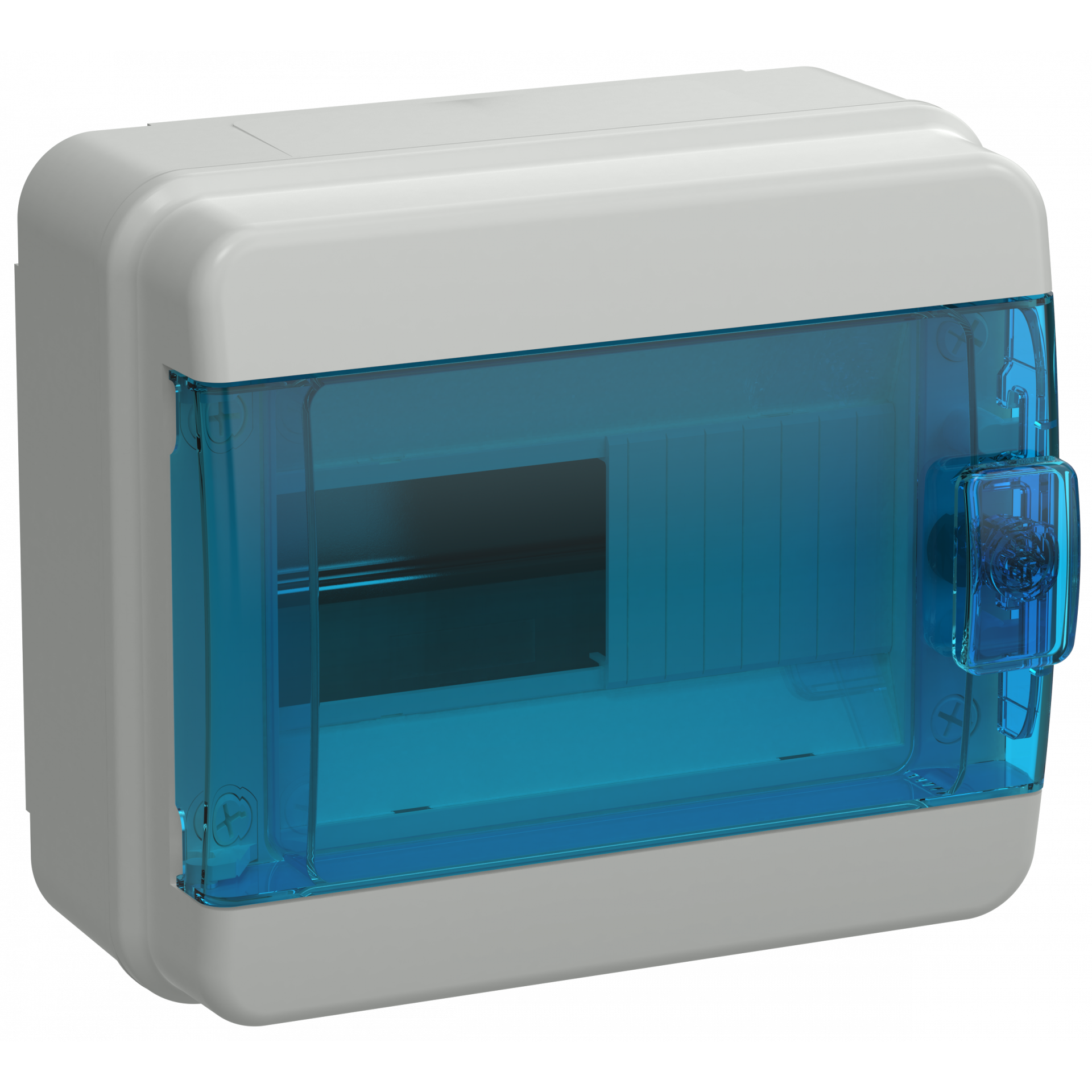 TEKFOR Корпус пластиковый КМПн-8 IP65 синяя прозрачная дверь IEK