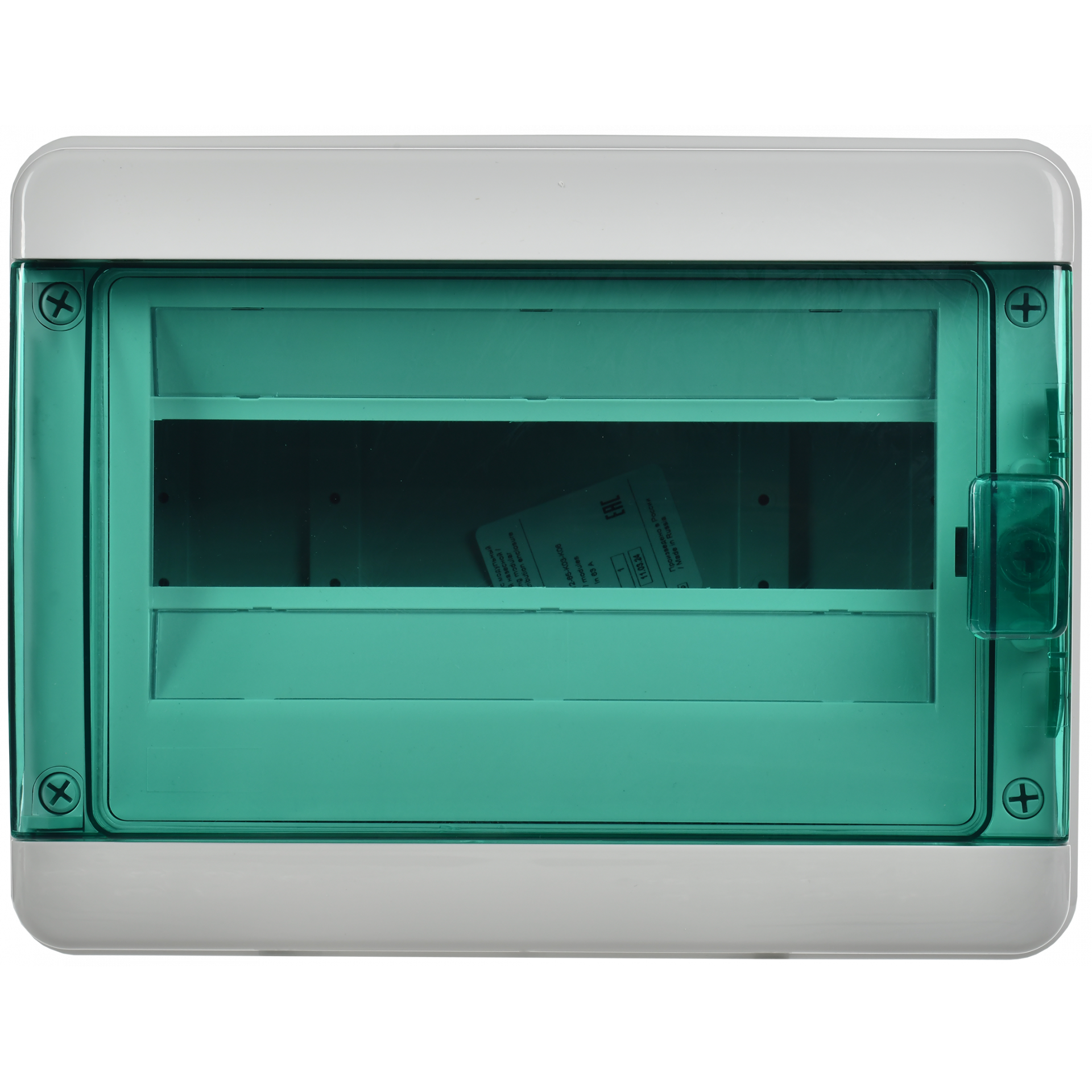 TEKFOR Корпус пластиковый КМПн-12 IP65 зеленая прозрачная дверь IEK