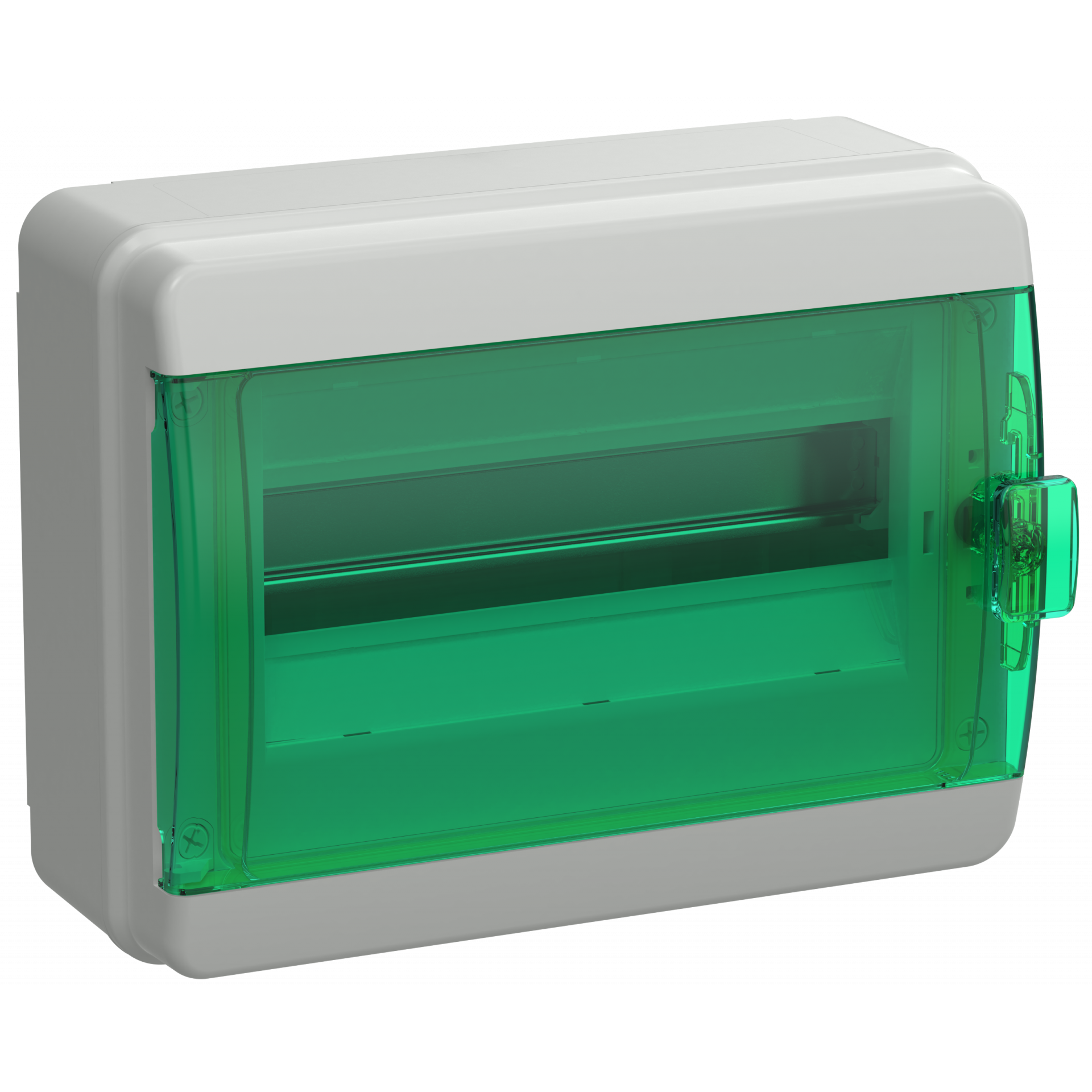 TEKFOR Корпус пластиковый КМПн-12 IP65 зеленая прозрачная дверь IEK