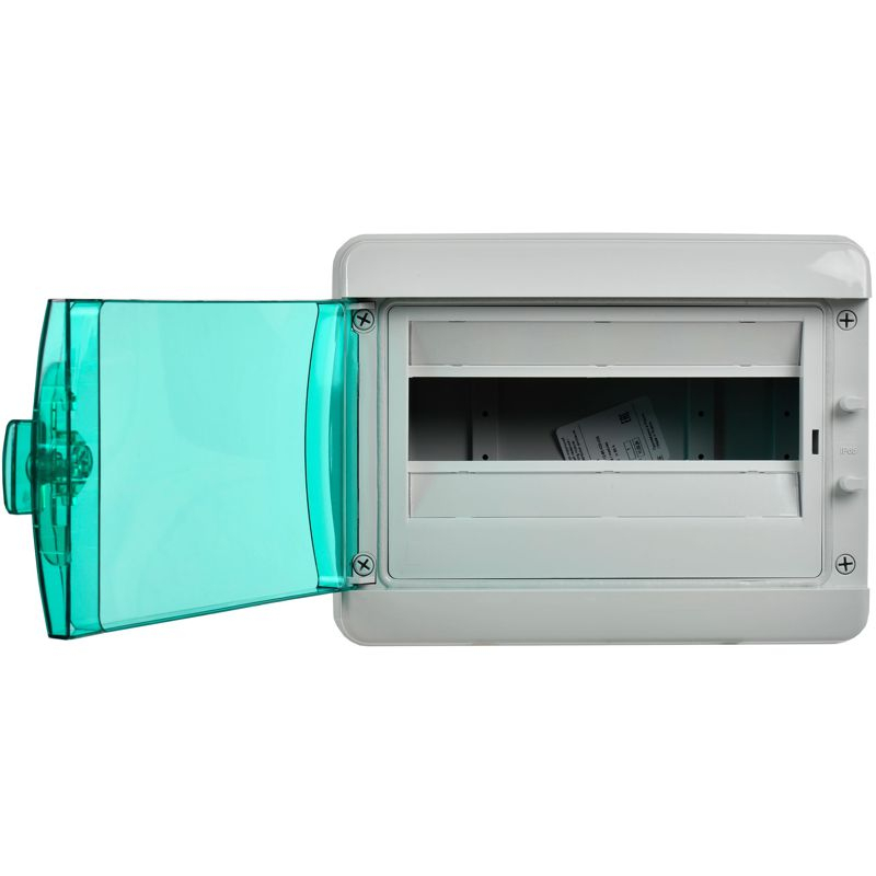 TEKFOR Корпус пластиковый КМПн-12 IP65 зеленая прозрачная дверь IEK