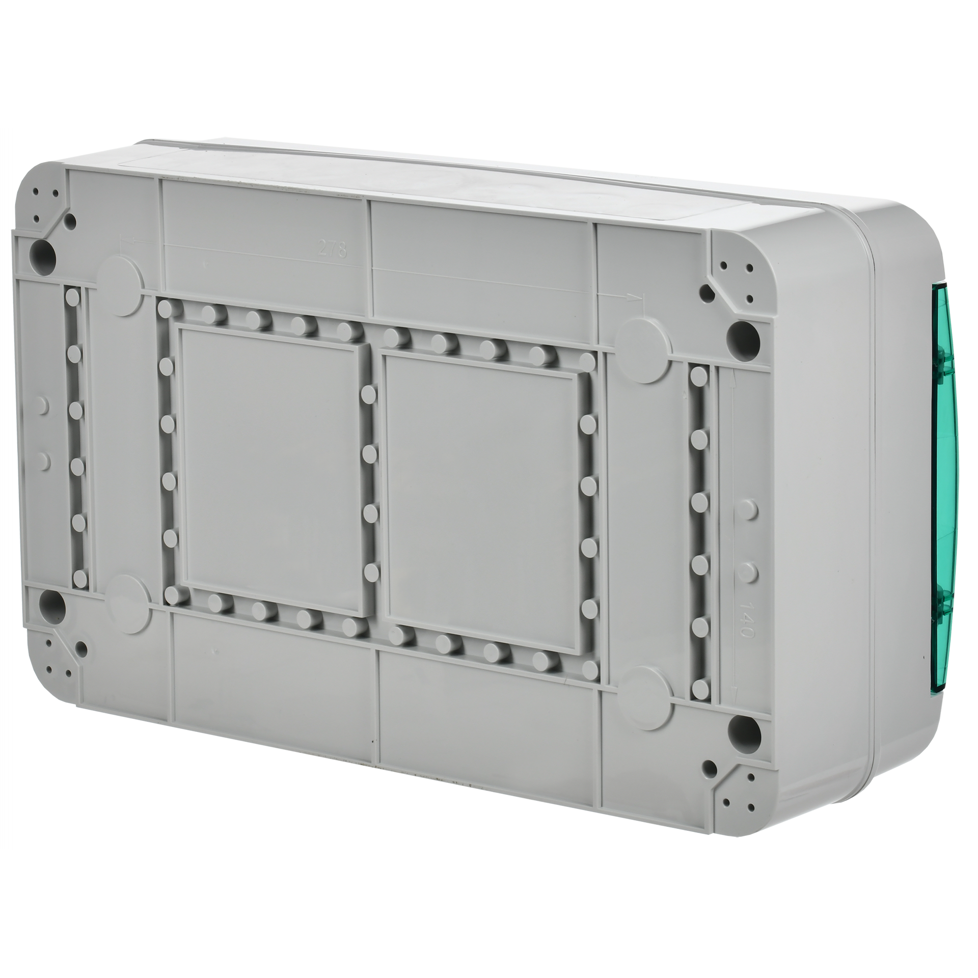 TEKFOR Корпус пластиковый КМПн-18 IP65 зеленая прозрачная дверь IEK