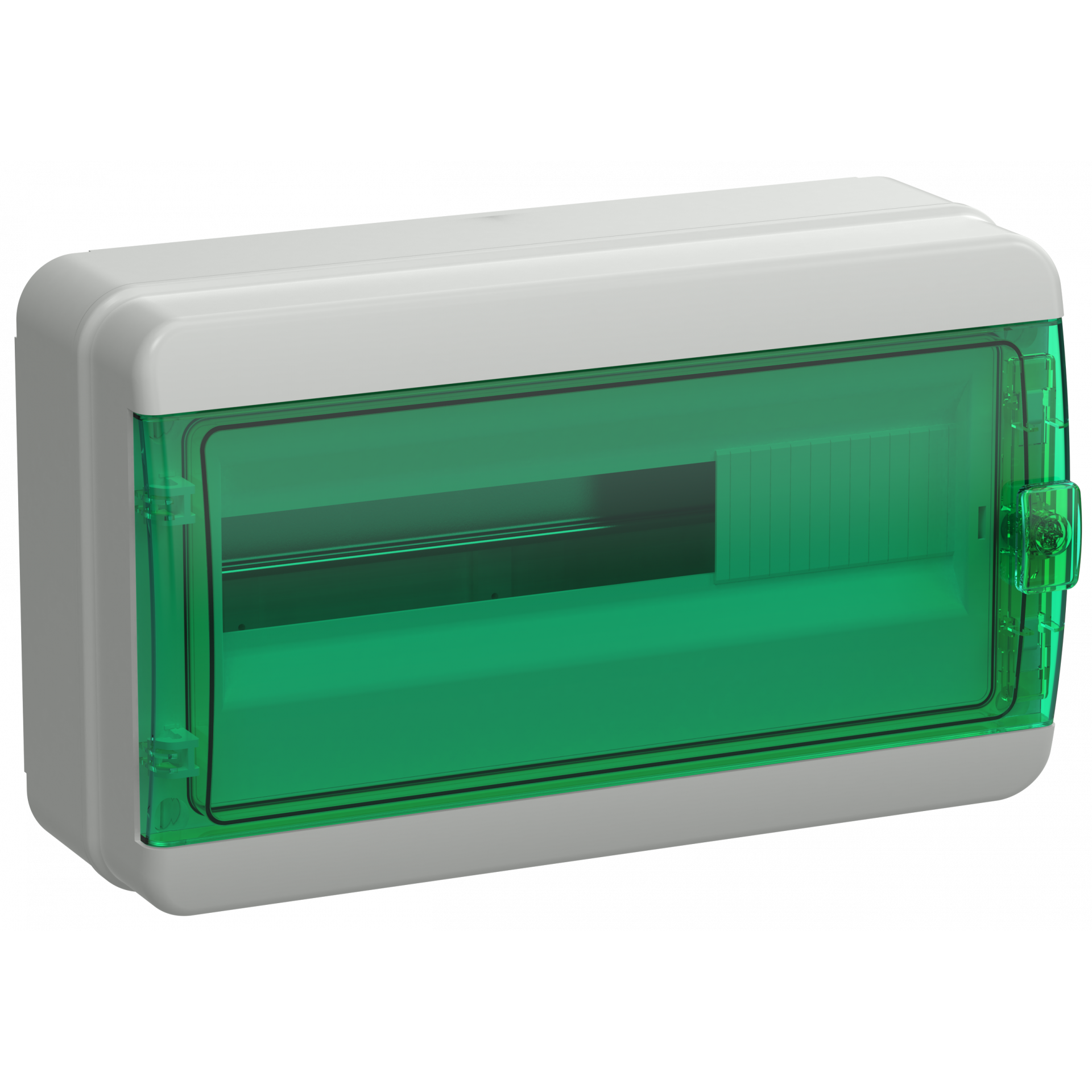 TEKFOR Корпус пластиковый КМПн-18 IP65 зеленая прозрачная дверь IEK