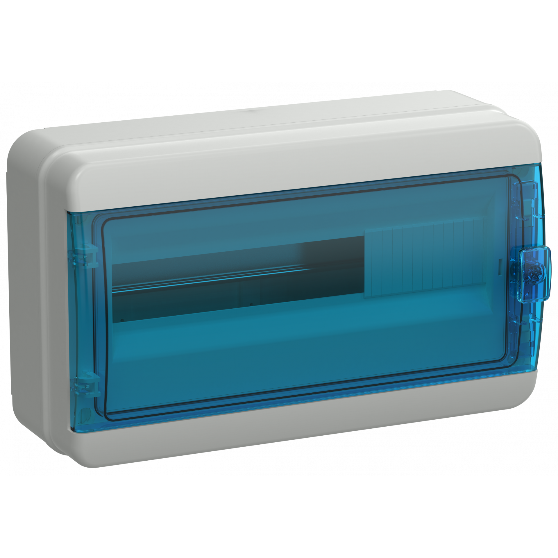 TEKFOR Корпус пластиковый КМПн-18 IP65 синяя прозрачная дверь IEK