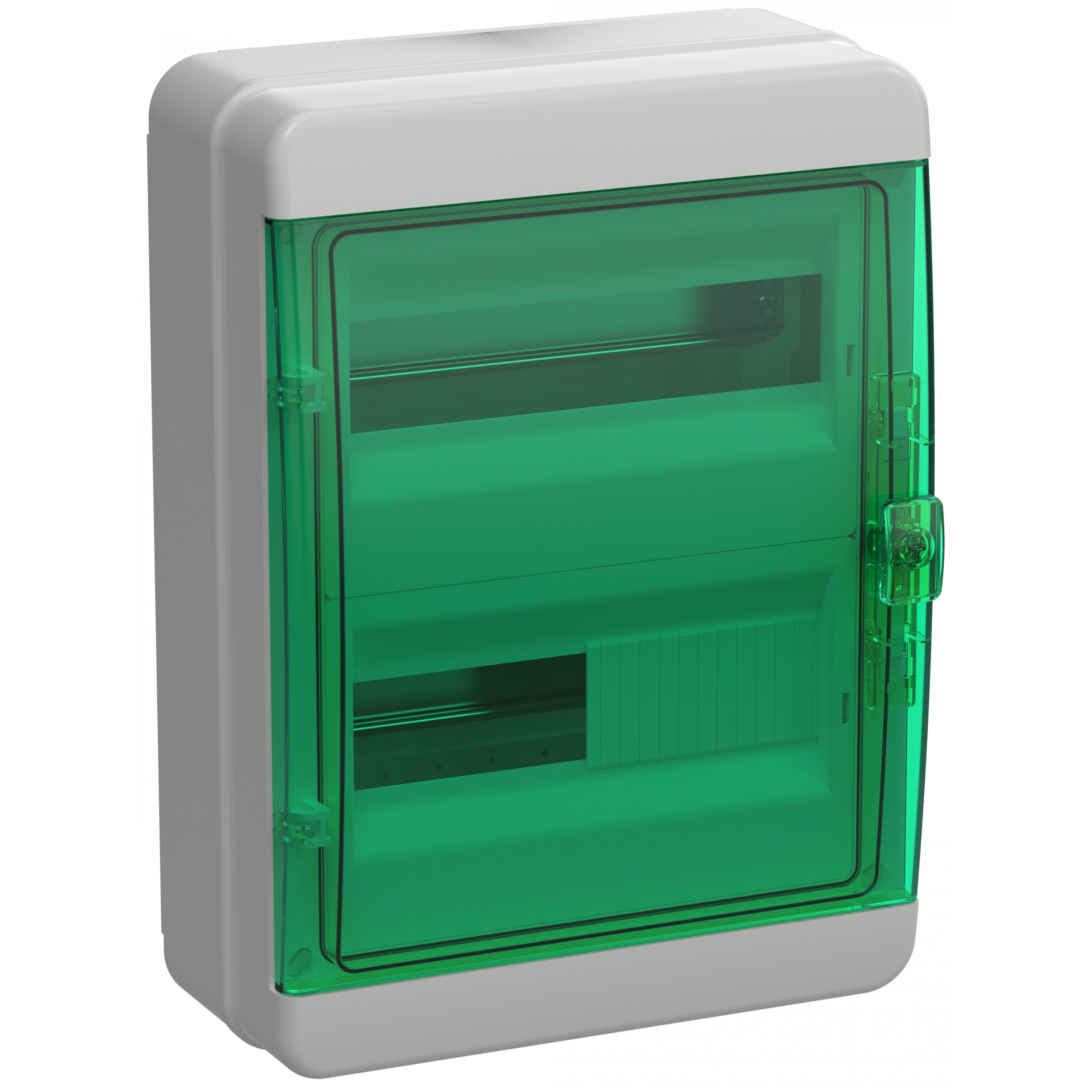 TEKFOR Корпус пластиковый КМПн-24 IP65 зеленая прозрачная дверь IEK