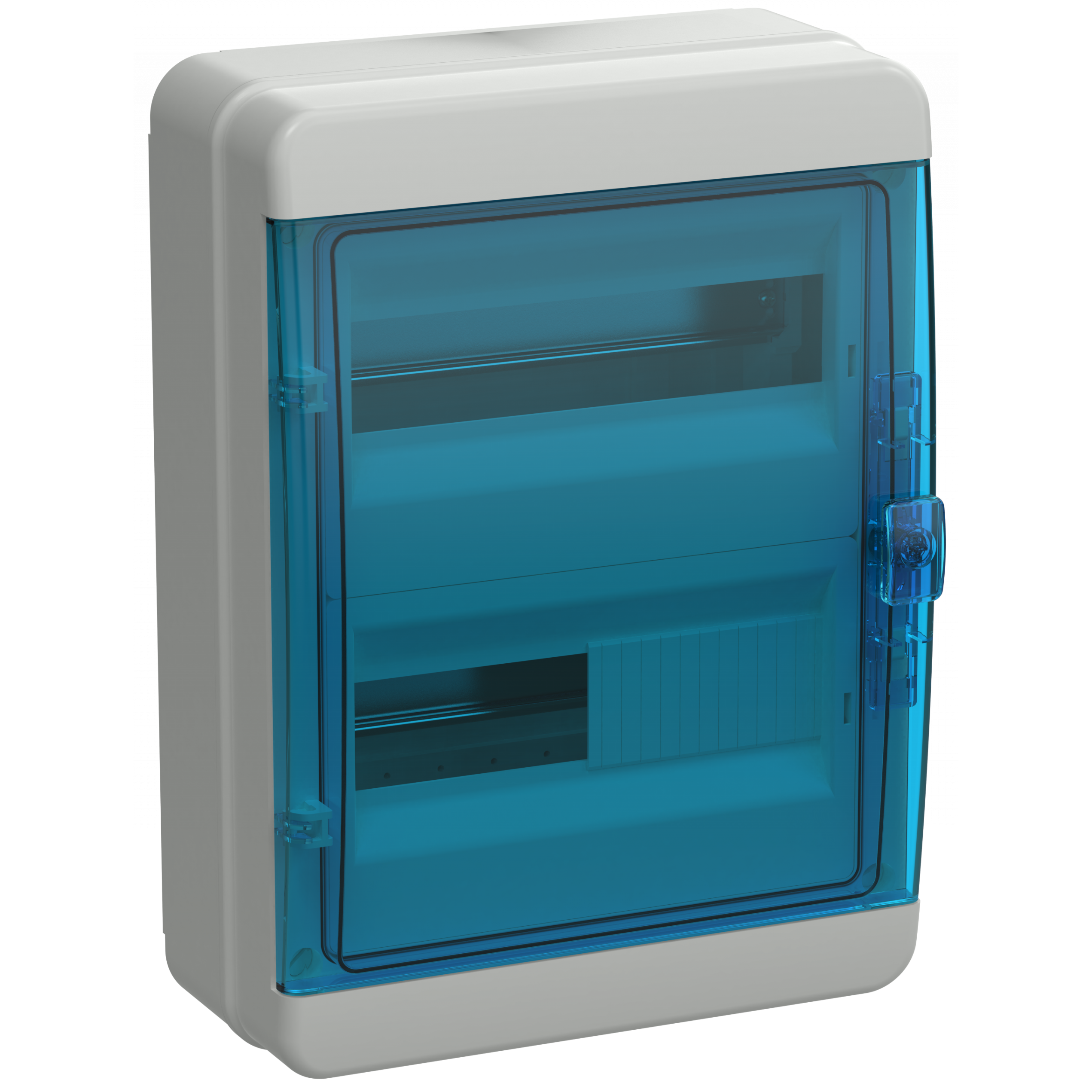TEKFOR Корпус пластиковый КМПн-24 IP65 синяя прозрачная дверь IEK
