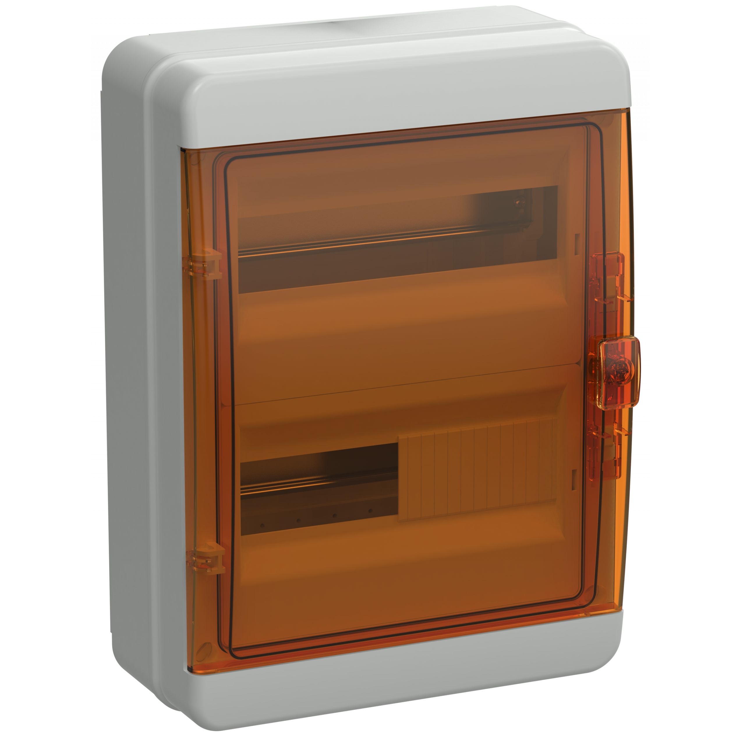 TEKFOR Корпус пластиковый КМПн-24 IP65 оранжевая прозрачная дверь IEK