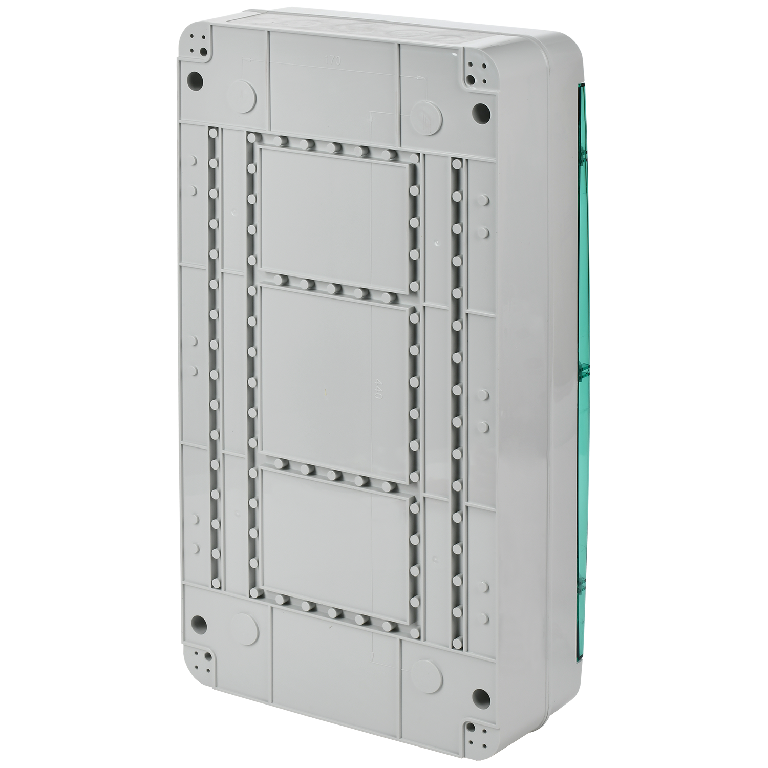 TEKFOR Корпус пластиковый КМПн-36 IP65 зеленая прозрачная дверь IEK