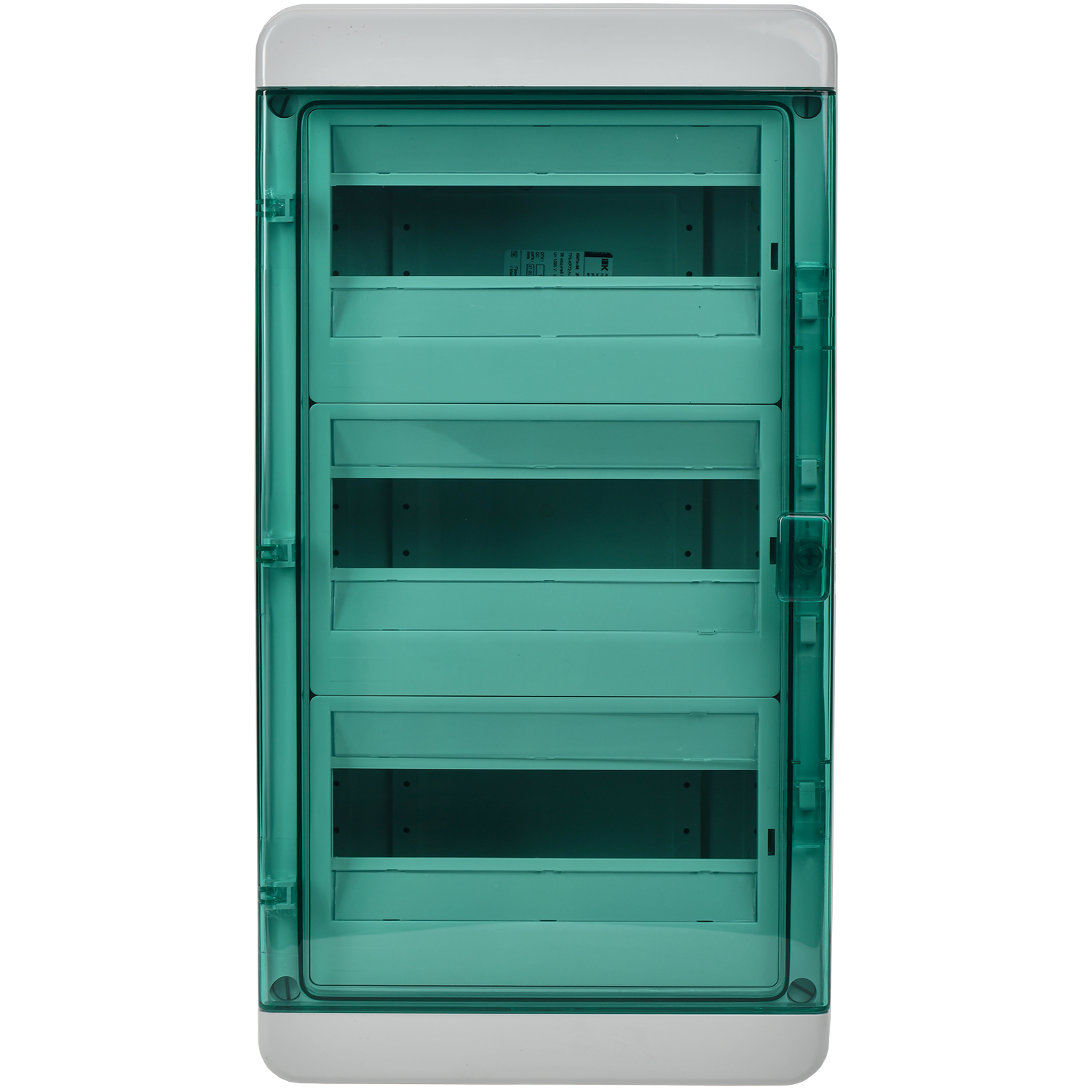 TEKFOR Корпус пластиковый КМПн-36 IP65 зеленая прозрачная дверь IEK