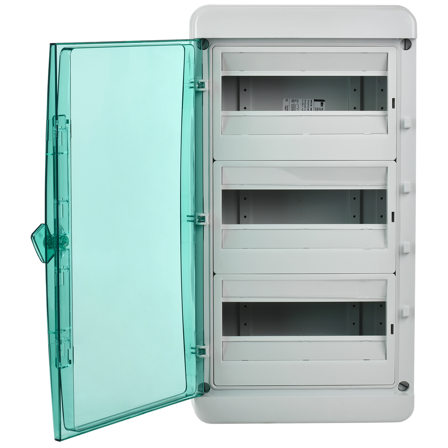 TEKFOR Корпус пластиковый КМПн-36 IP65 зеленая прозрачная дверь IEK