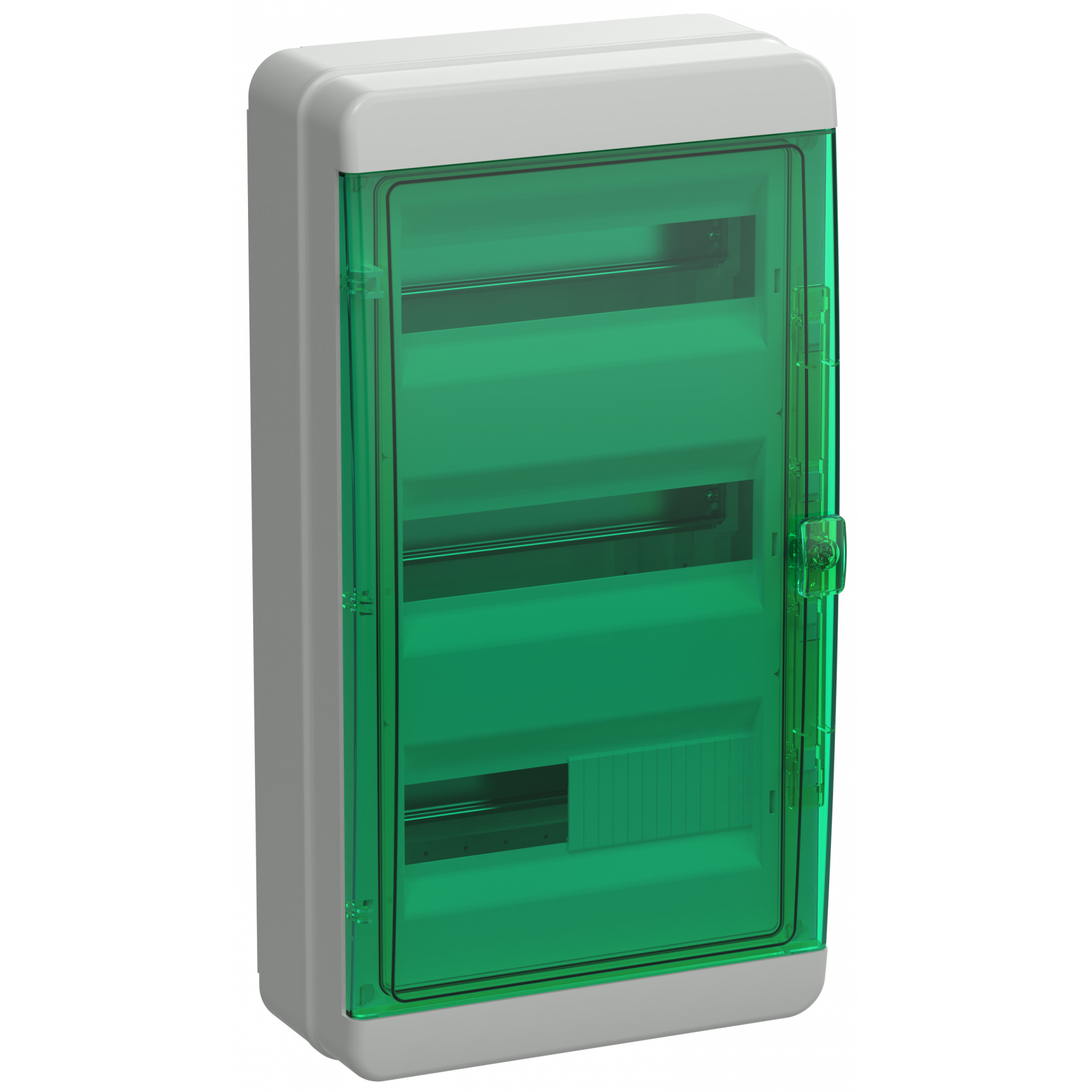 TEKFOR Корпус пластиковый КМПн-36 IP65 зеленая прозрачная дверь IEK