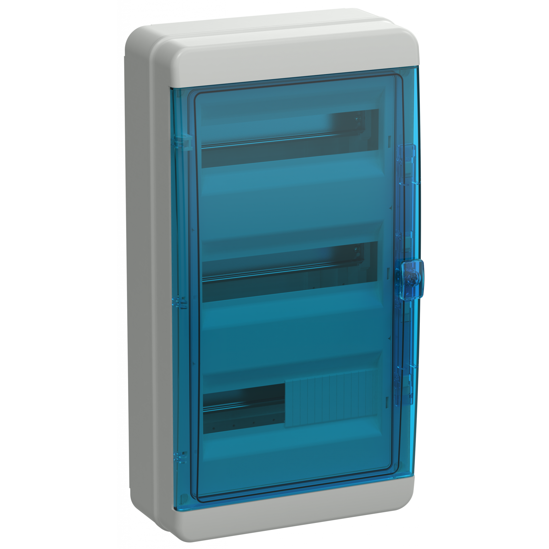 TEKFOR Корпус пластиковый КМПн-36 IP65 синяя прозрачная дверь IEK