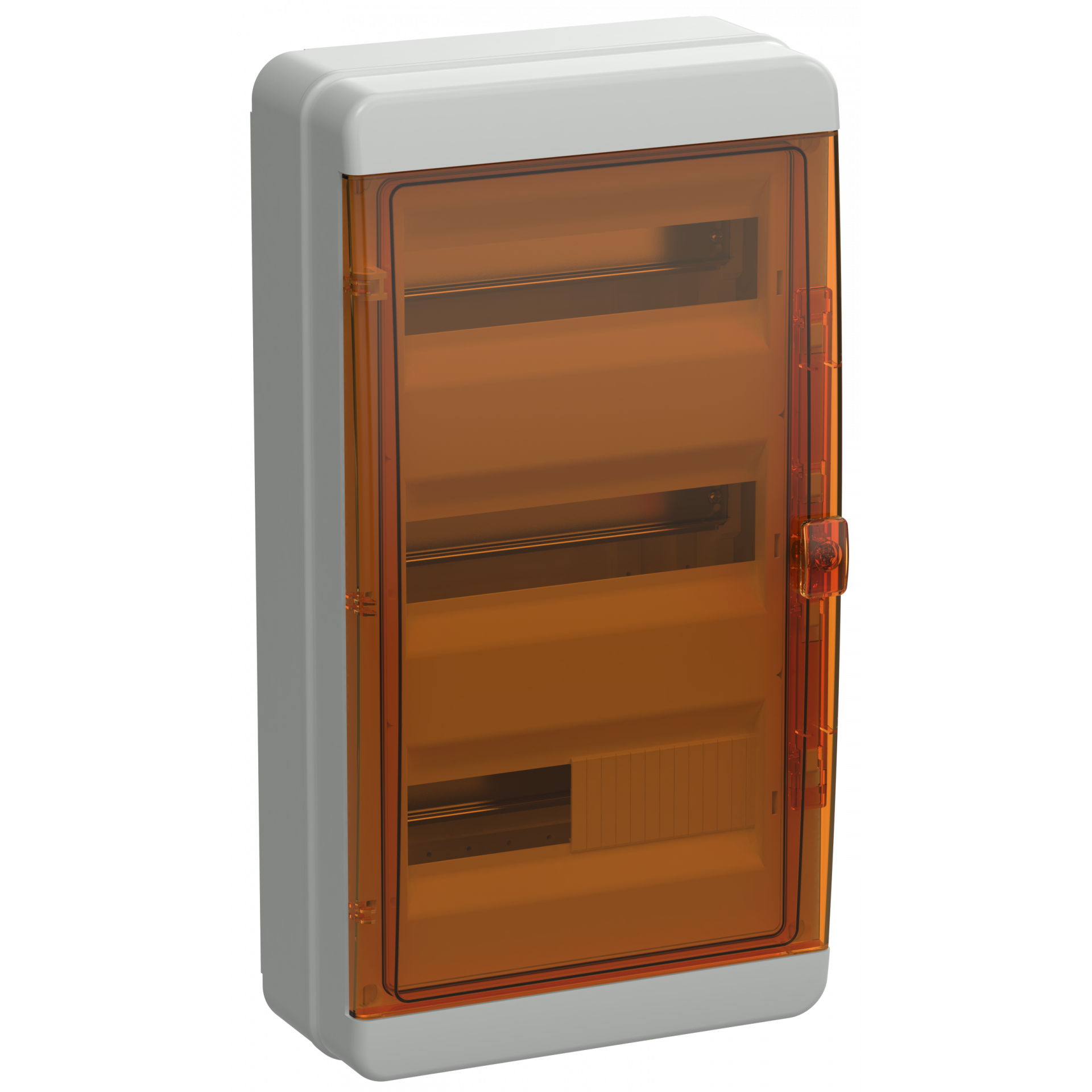 TEKFOR Корпус пластиковый КМПн-36 IP65 оранжевая прозрачная дверь IEK