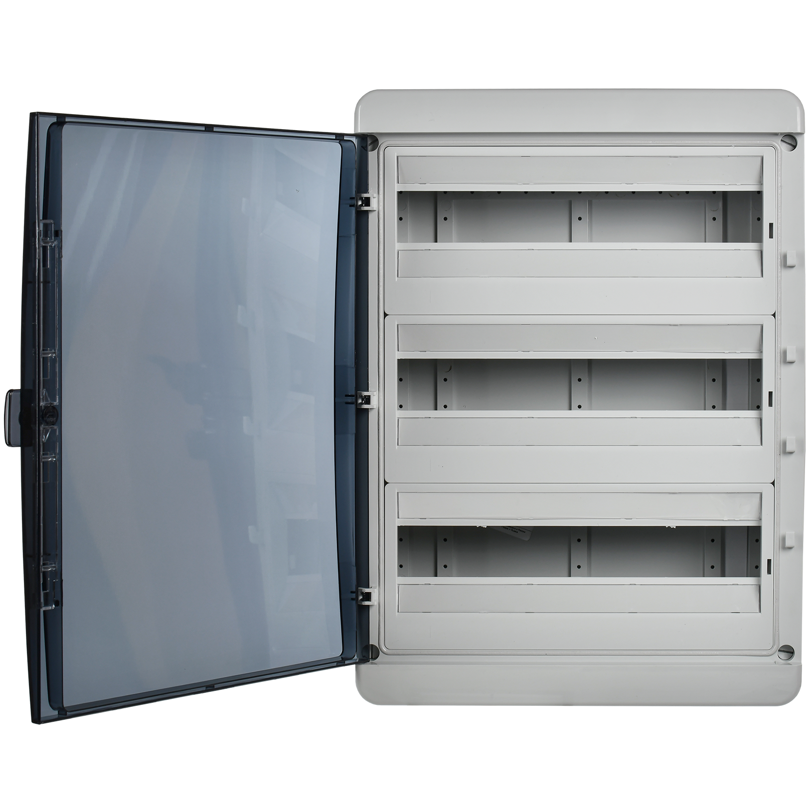 TEKFOR Корпус пластиковый КМПн-54 IP65 черная прозрачная дверь IEK