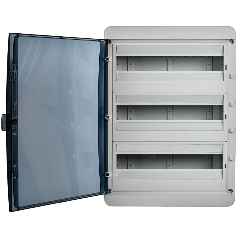 TEKFOR Корпус пластиковый КМПн-54 IP65 черная прозрачная дверь IEK