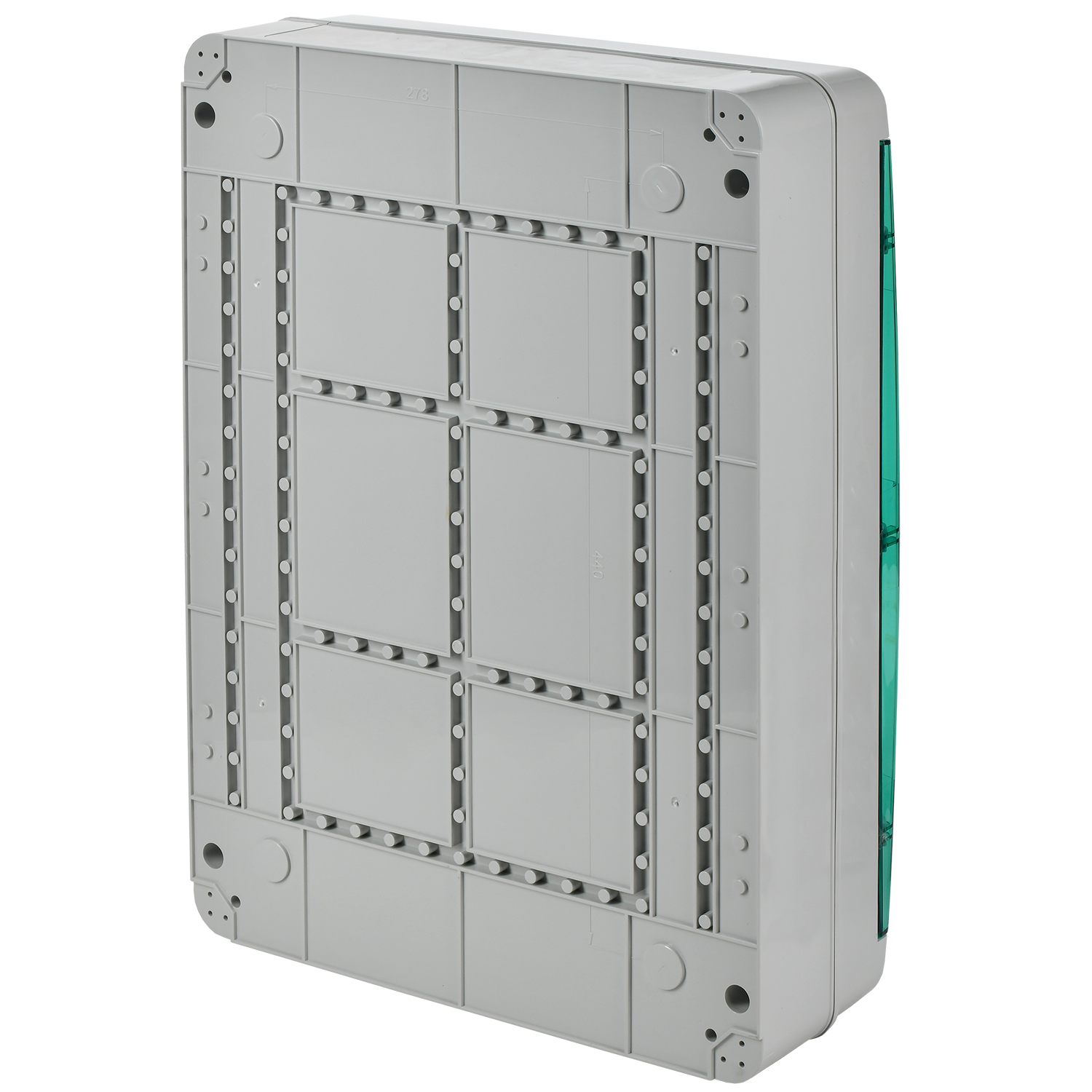 TEKFOR Корпус пластиковый КМПн-54 IP65 зеленая прозрачная дверь IEK