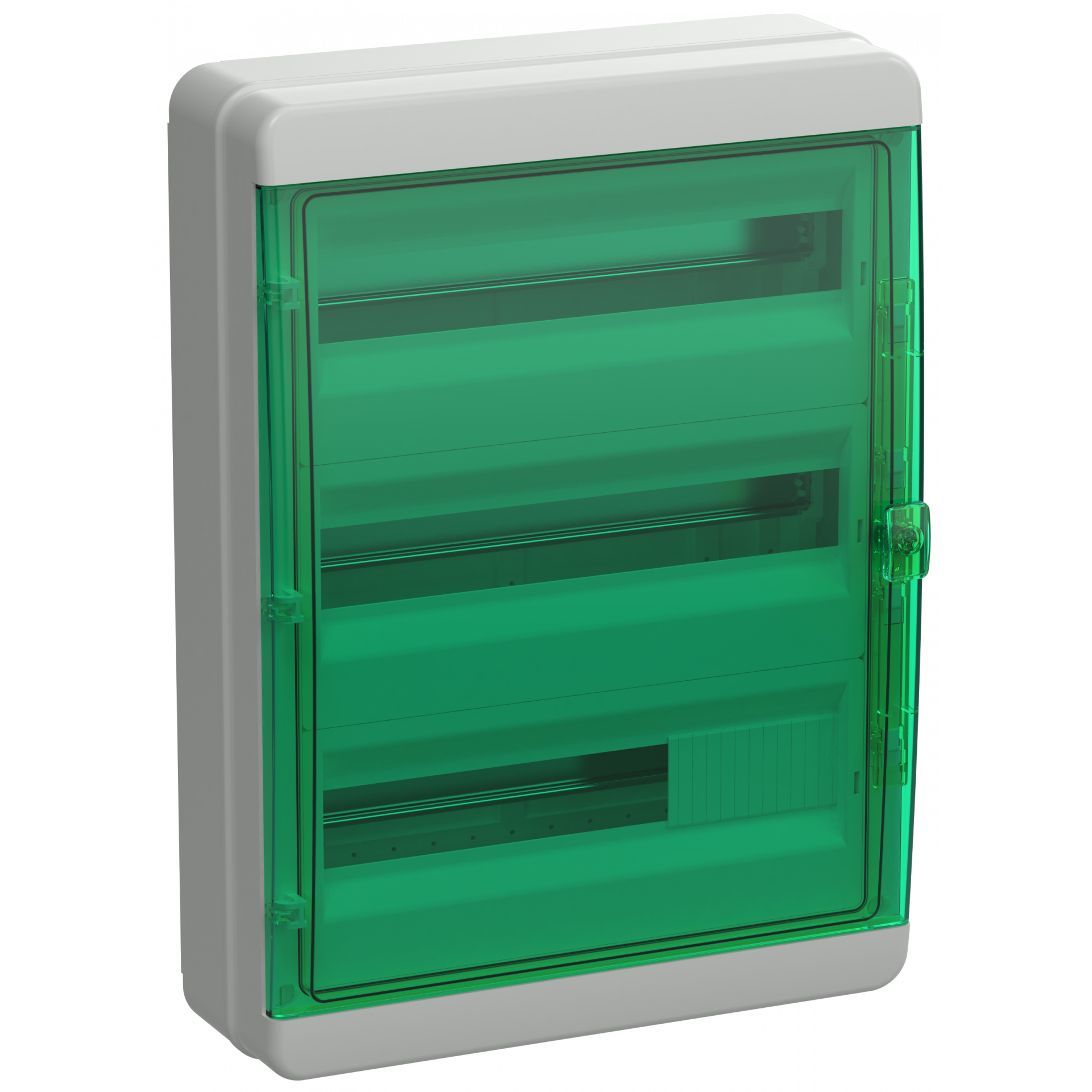 TEKFOR Корпус пластиковый КМПн-54 IP65 зеленая прозрачная дверь IEK