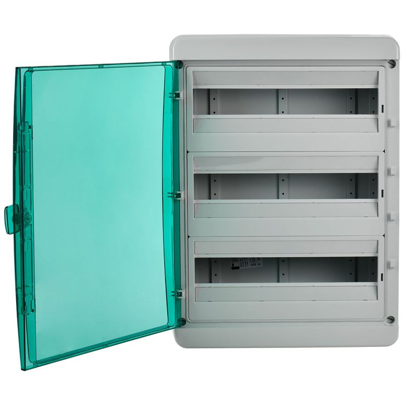 TEKFOR Корпус пластиковый КМПн-54 IP65 зеленая прозрачная дверь IEK
