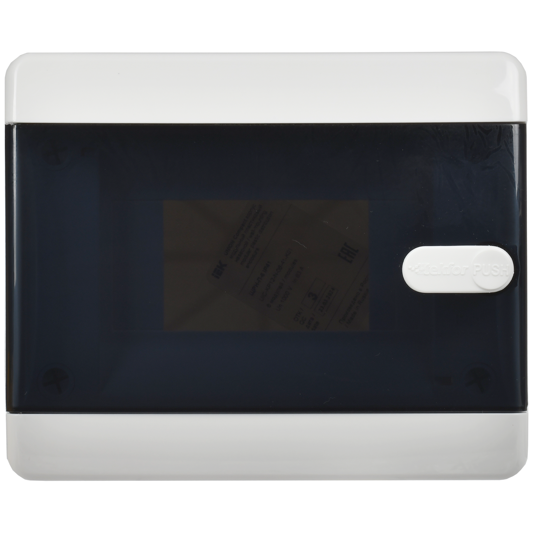 UNION Compact Корпус пластиковый ЩРН-П-6 IP41 черная прозрачная дверь IEK