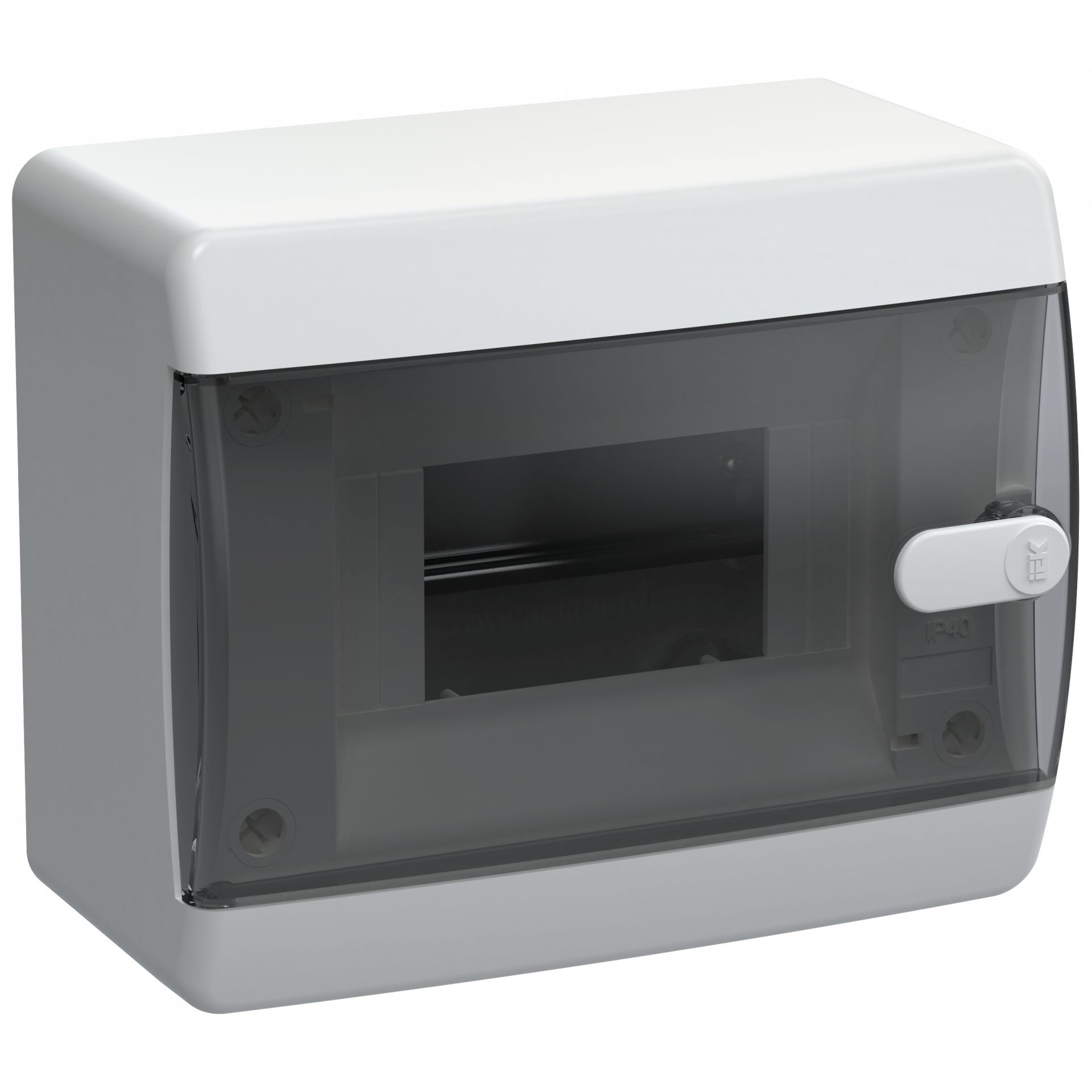UNION Compact Корпус пластиковый ЩРН-П-6 IP41 черная прозрачная дверь IEK